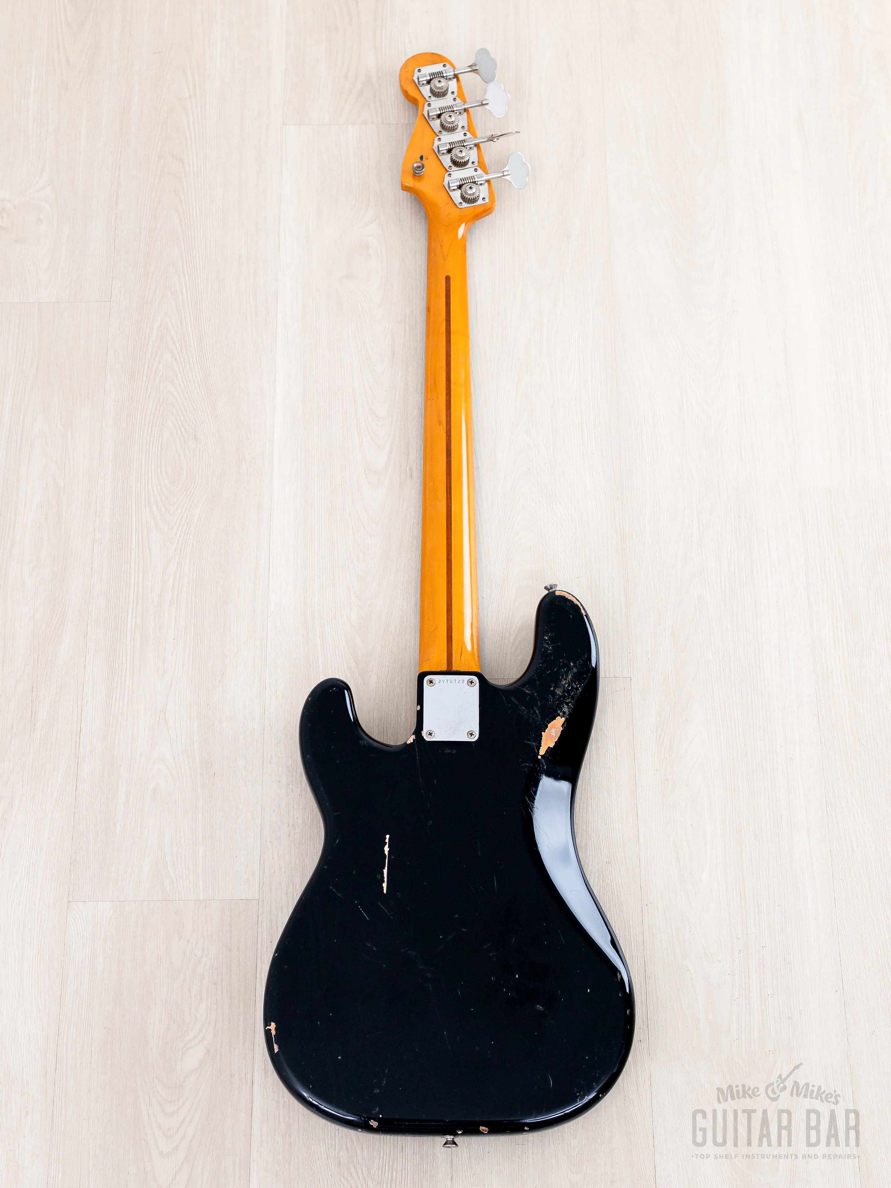 1983 Fender Precision Bass ‘57 Vintage Reissue PB57-95 Black Lacquer w/ USA Fullerton Pickup, Japan MIJ Fujigen - Image 3