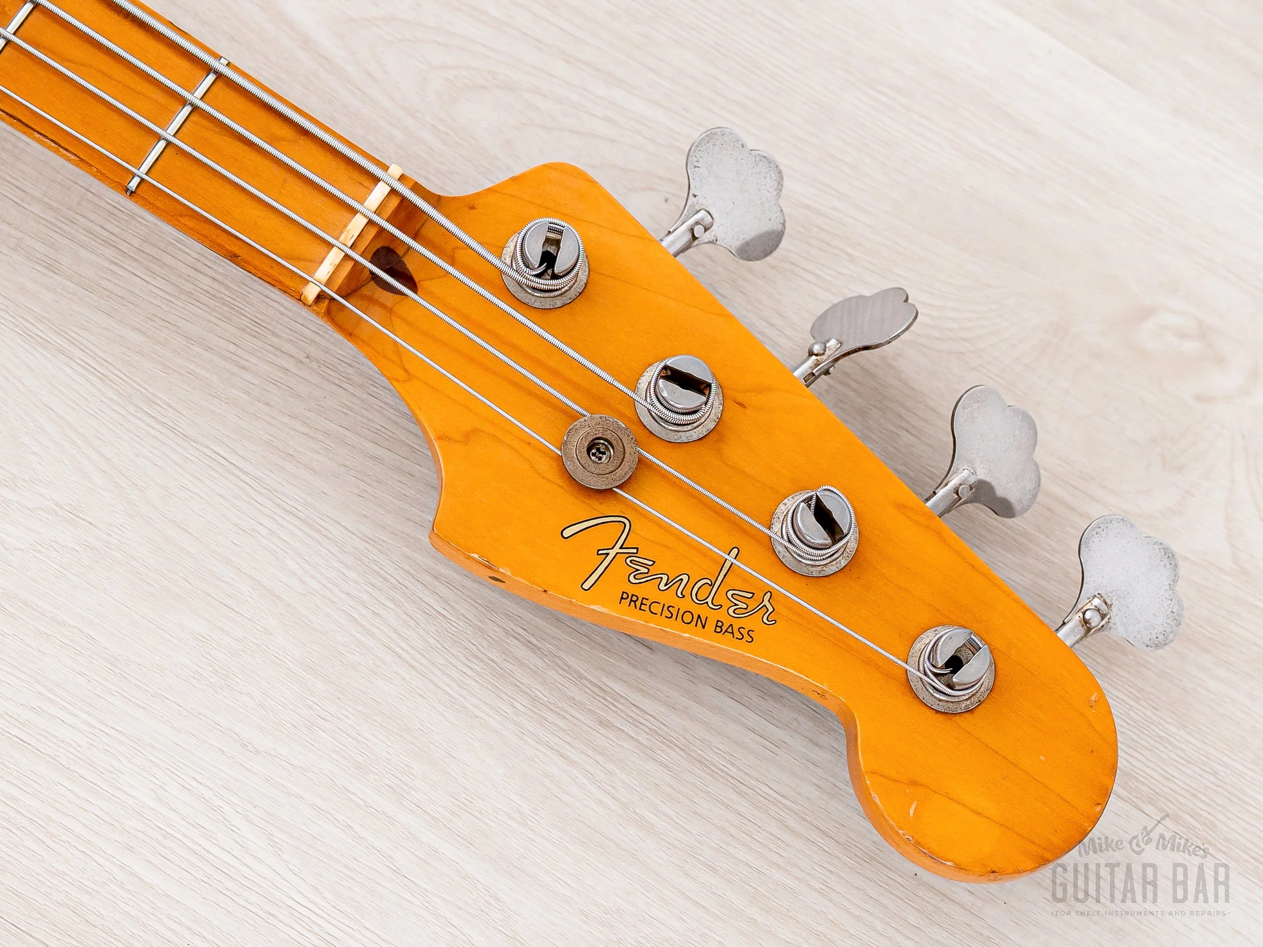 1983 Fender Precision Bass ‘57 Vintage Reissue PB57-95 Black Lacquer w/ USA Fullerton Pickup, Japan MIJ Fujigen - Image 4