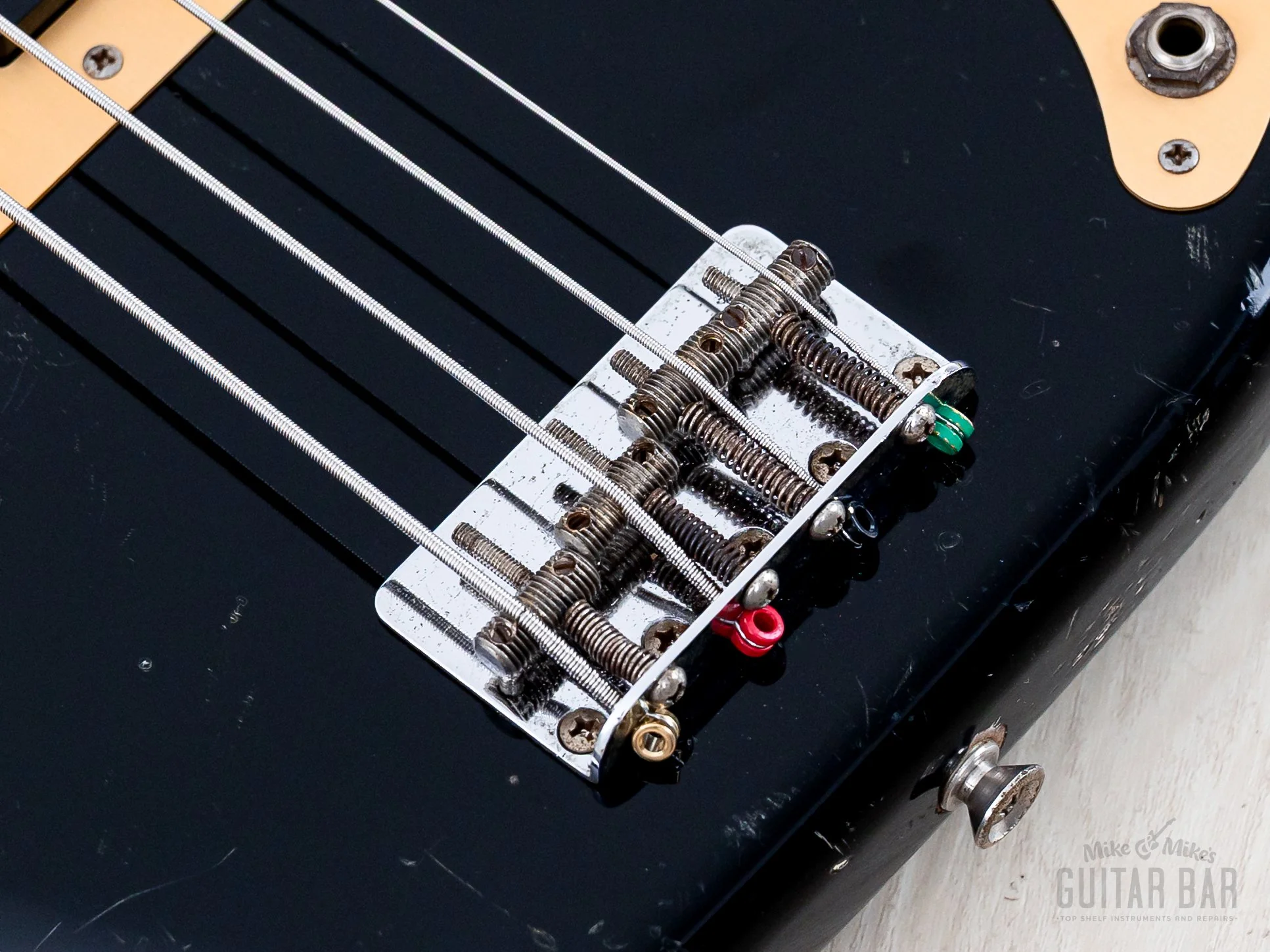 1983 Fender Precision Bass ‘57 Vintage Reissue PB57-95 Black Lacquer w/ USA Fullerton Pickup, Japan MIJ Fujigen - Image 8