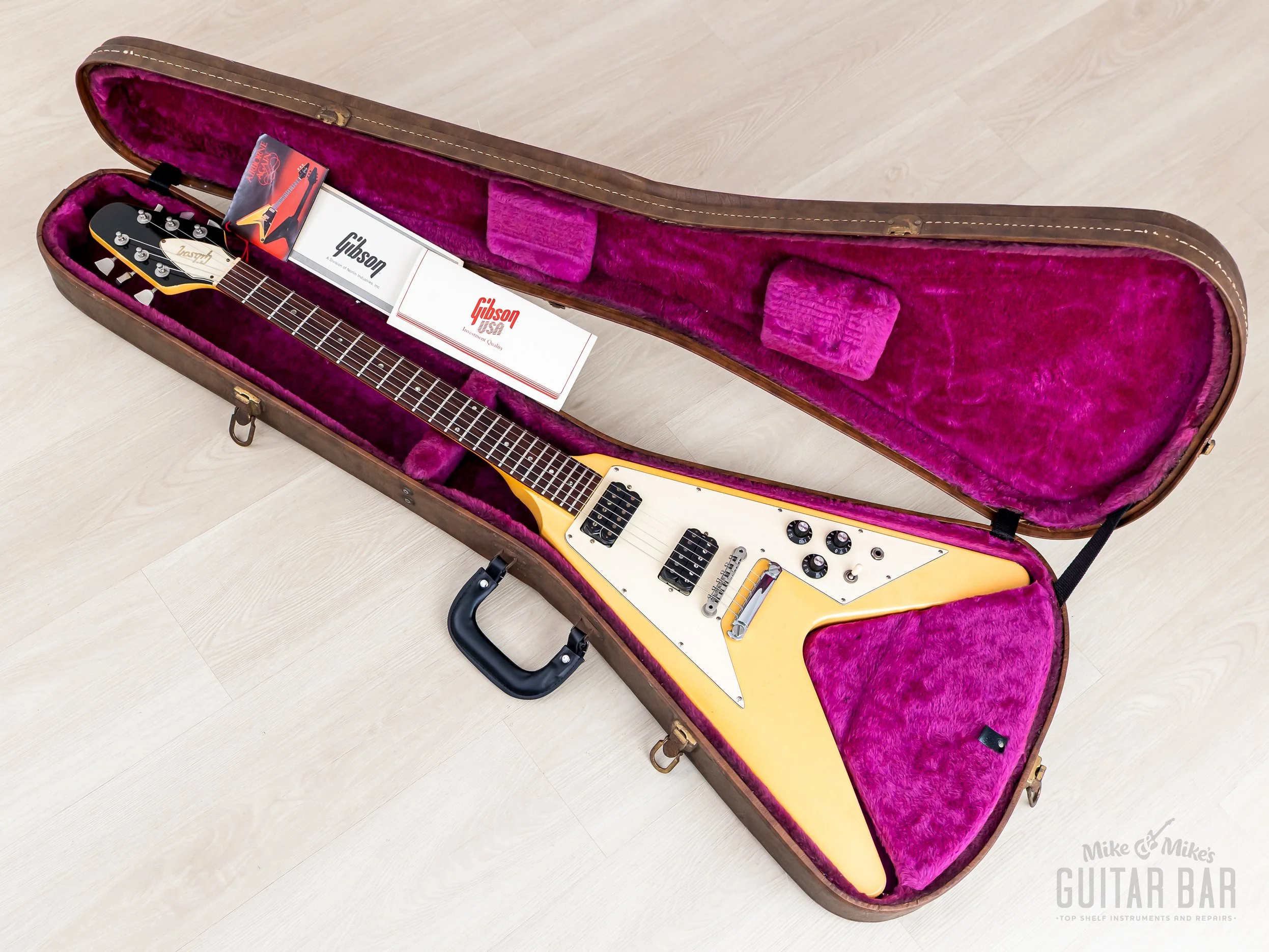 1983 Gibson Flying V '67 Spec Vintage Guitar Alpine White w/ Tim Shaw PAFs, Case & Hangtags - Image 20
