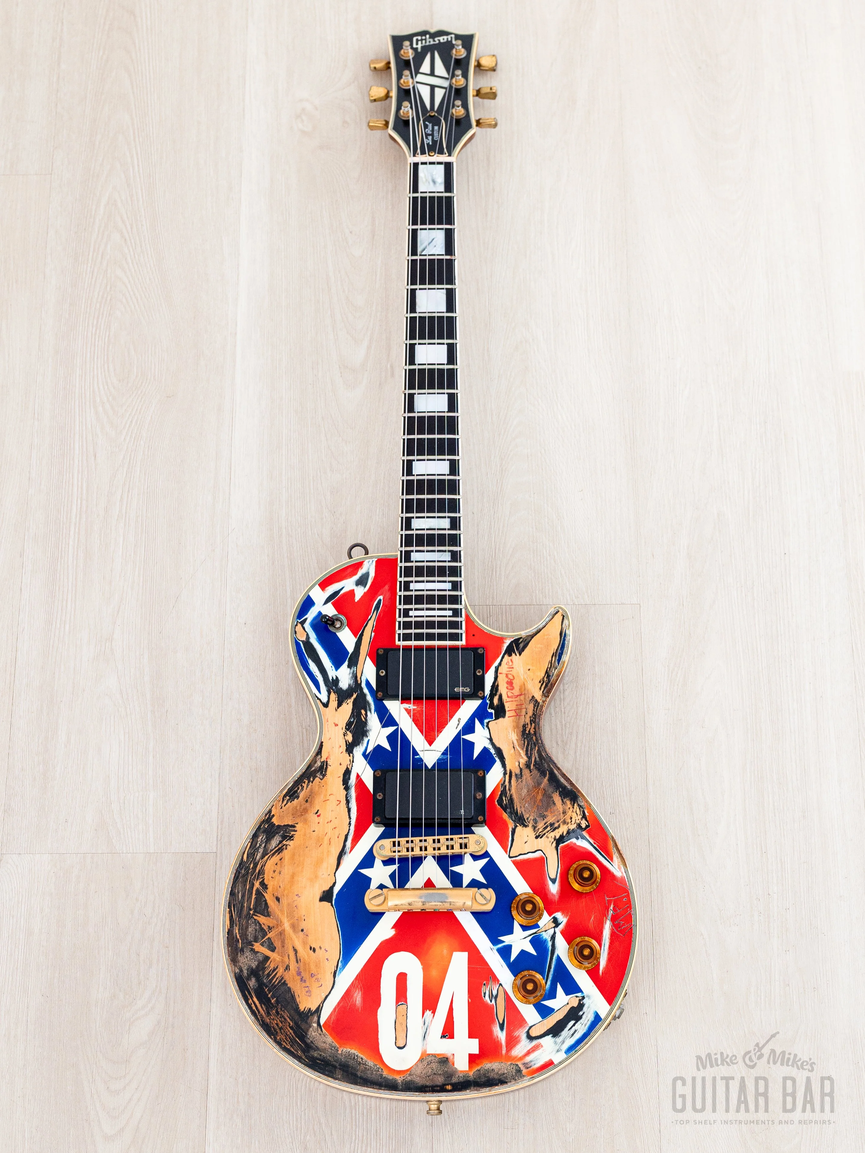 1983 Gibson Les Paul Custom Zakk Wylde Rebel Relic w/ EMG, Case - Image 2