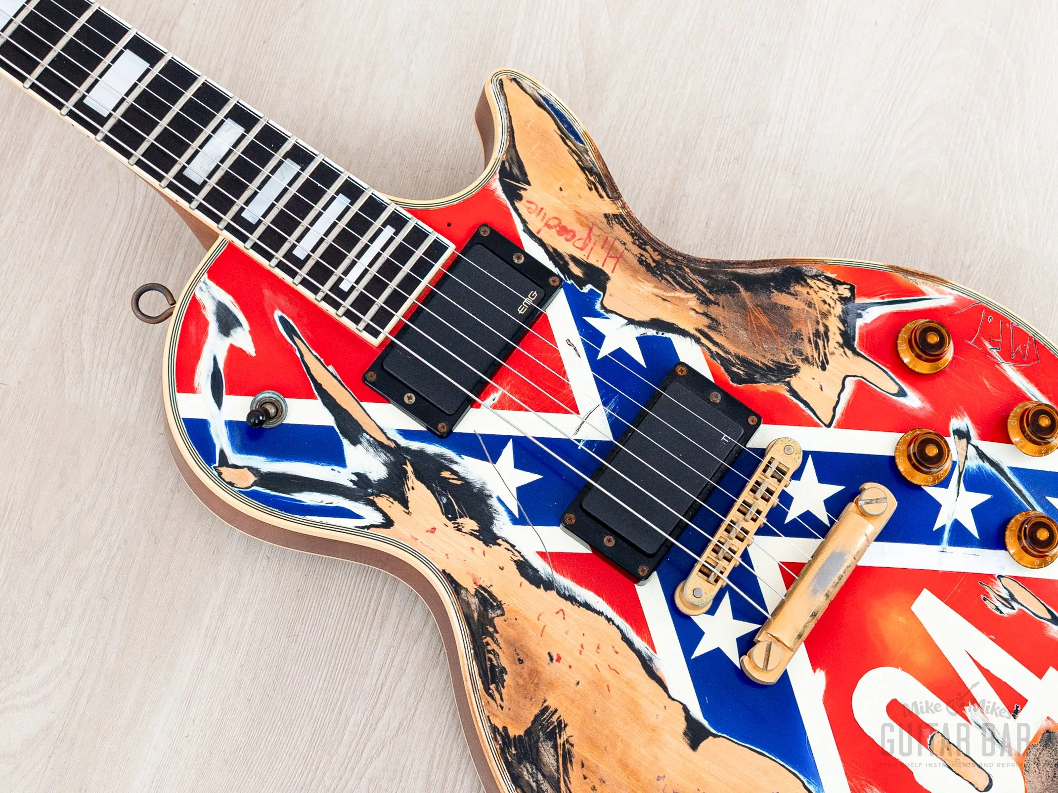 1983 Gibson Les Paul Custom Zakk Wylde Rebel Relic w/ EMG, Case - Image 7