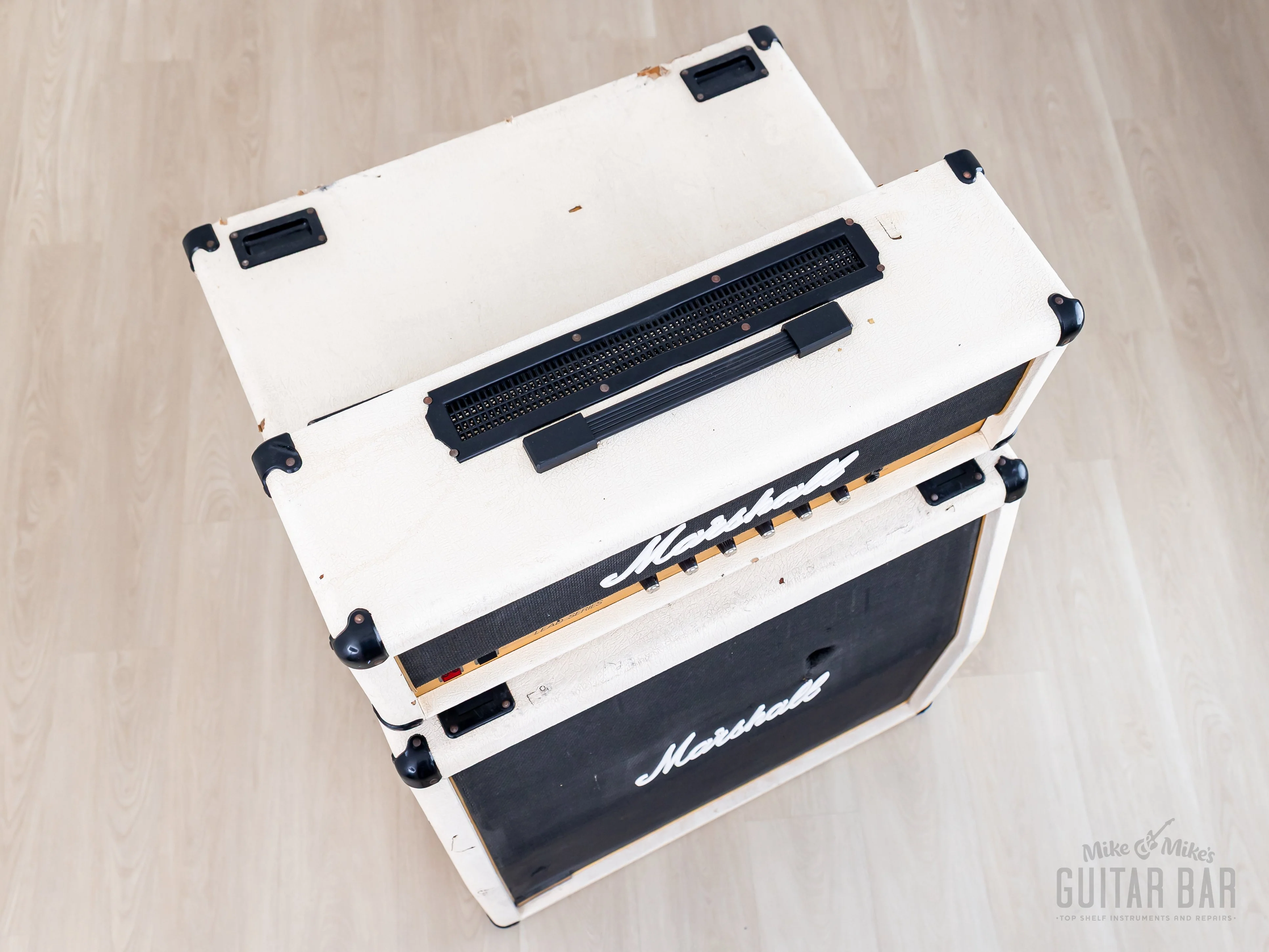 1983 Marshall JCM 800 Mk II Master Model 2203 Vintage Tube Amp Full Stack White, EL34 100 Watt - Image 2