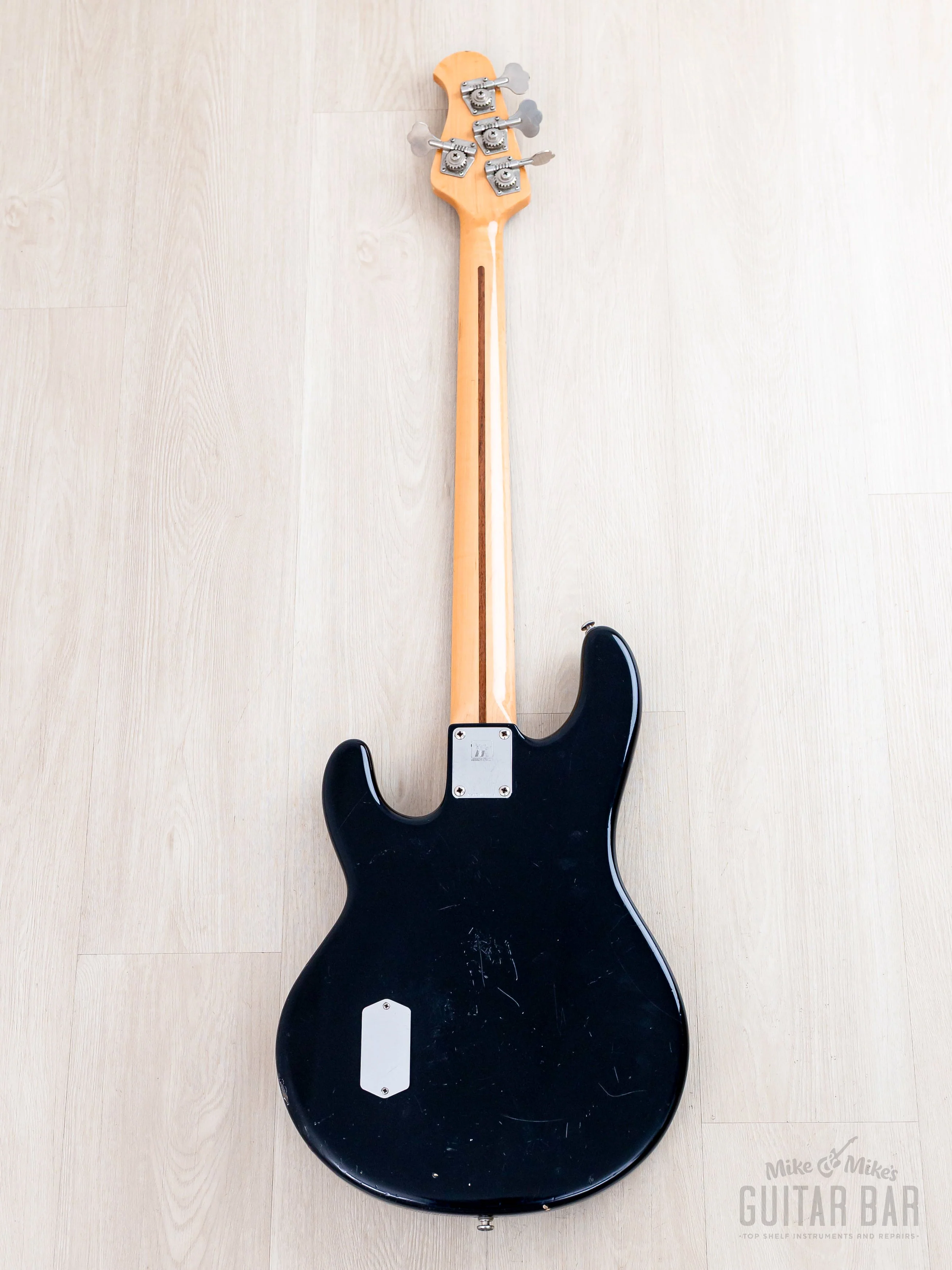 1983 Music Man StingRay 4 H Vintage Bass Black w/ Case - Image 3