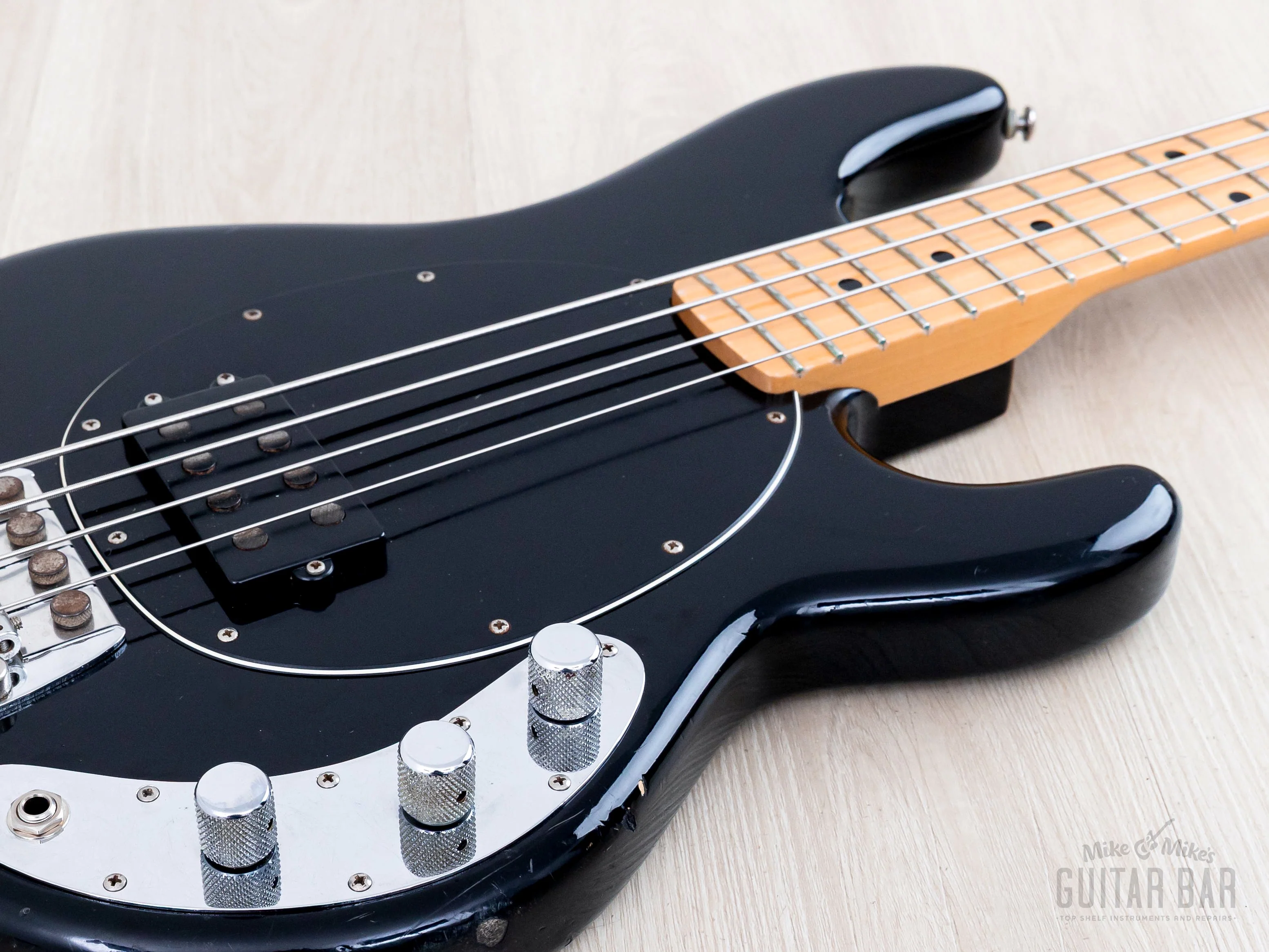 1983 Music Man StingRay 4 H Vintage Bass Black w/ Case - Image 6
