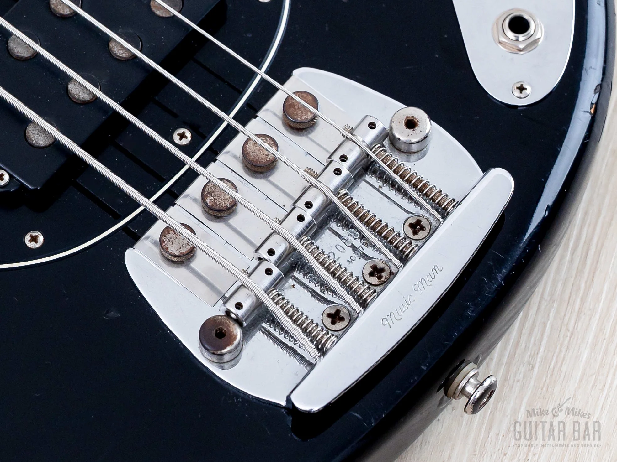 1983 Music Man StingRay 4 H Vintage Bass Black w/ Case - Image 8