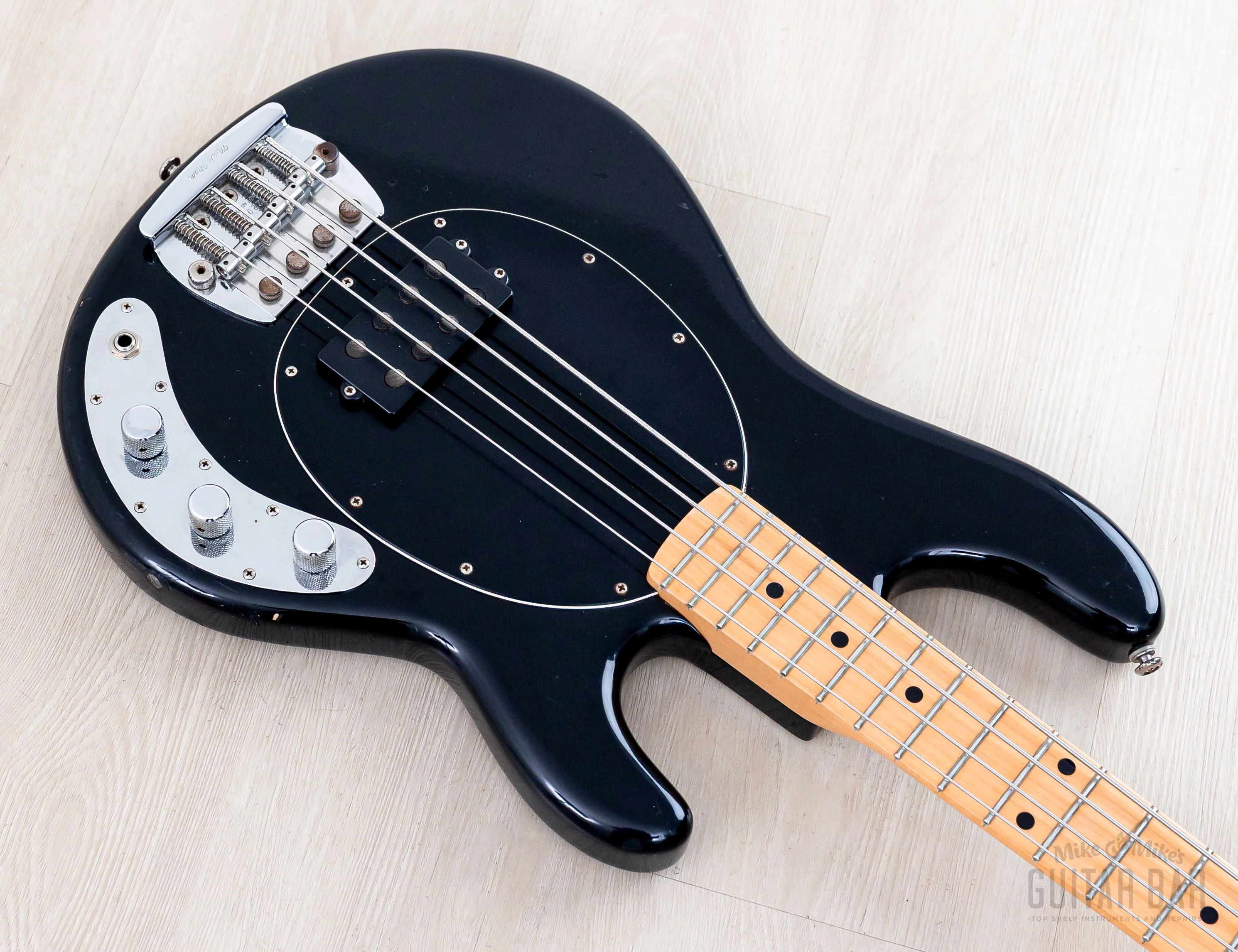 1983 Music Man StingRay 4 H Vintage Bass Black w/ Case - Image 9