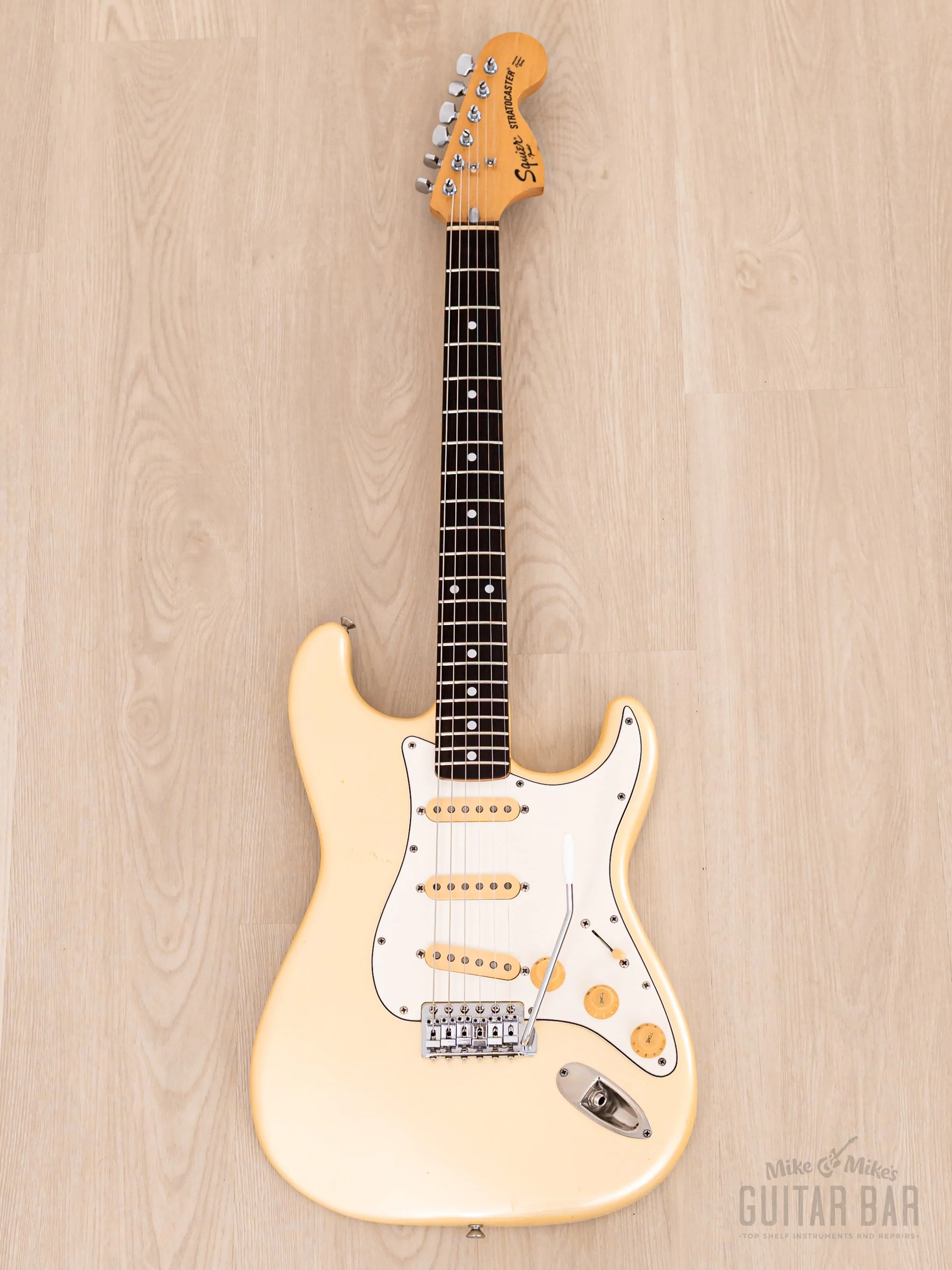 1983 Squier by Fender JV Stratocaster '72 Vintage Reissue CST-55 Pearl White, 100% Original, Japan MIJ Fujigen - Image 2