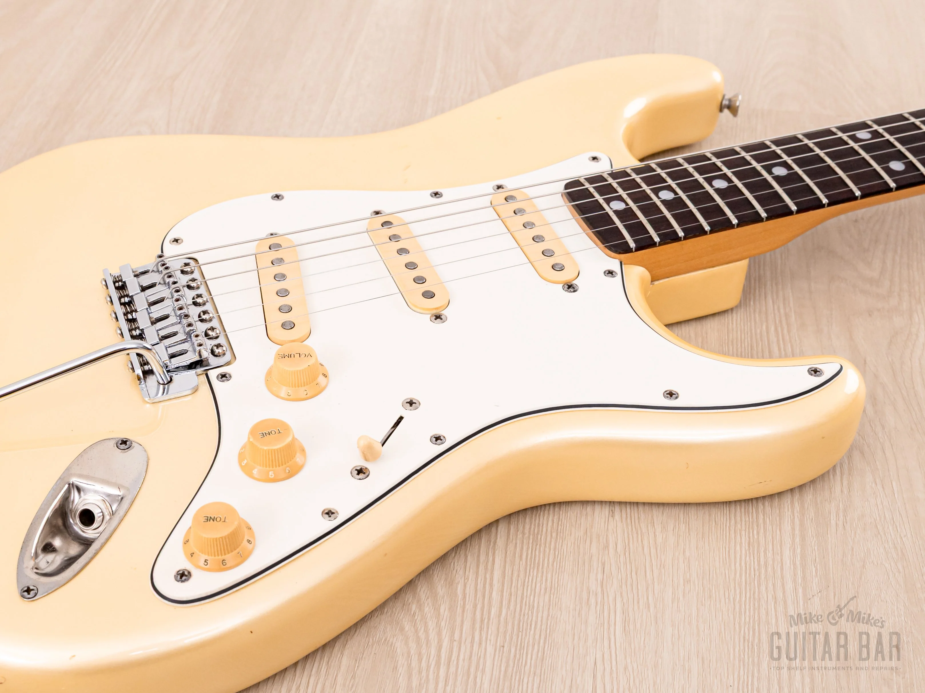 1983 Squier by Fender JV Stratocaster '72 Vintage Reissue CST-55 Pearl White, 100% Original, Japan MIJ Fujigen - Image 6