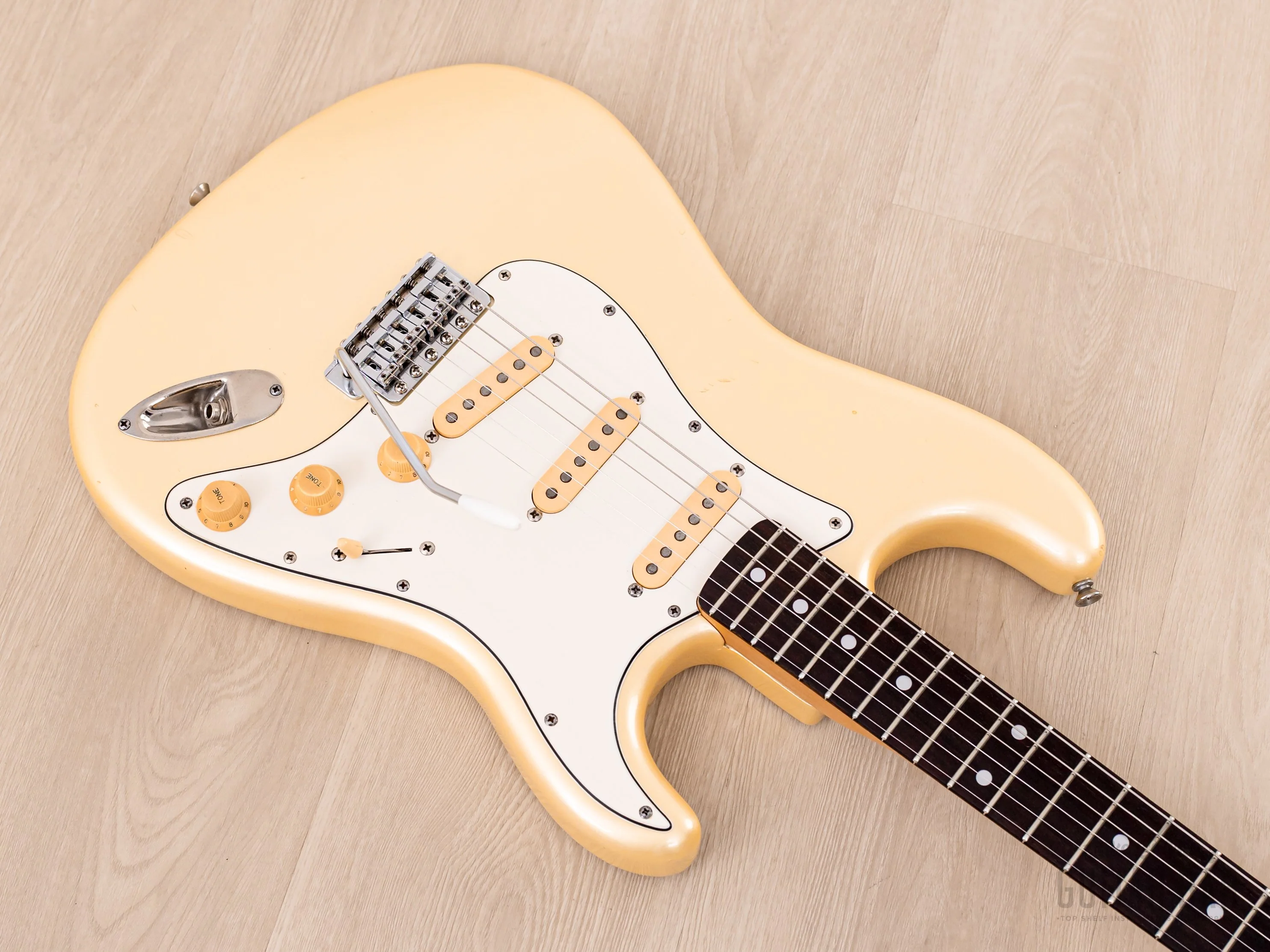 1983 Squier by Fender JV Stratocaster '72 Vintage Reissue CST-55 Pearl White, 100% Original, Japan MIJ Fujigen - Image 8