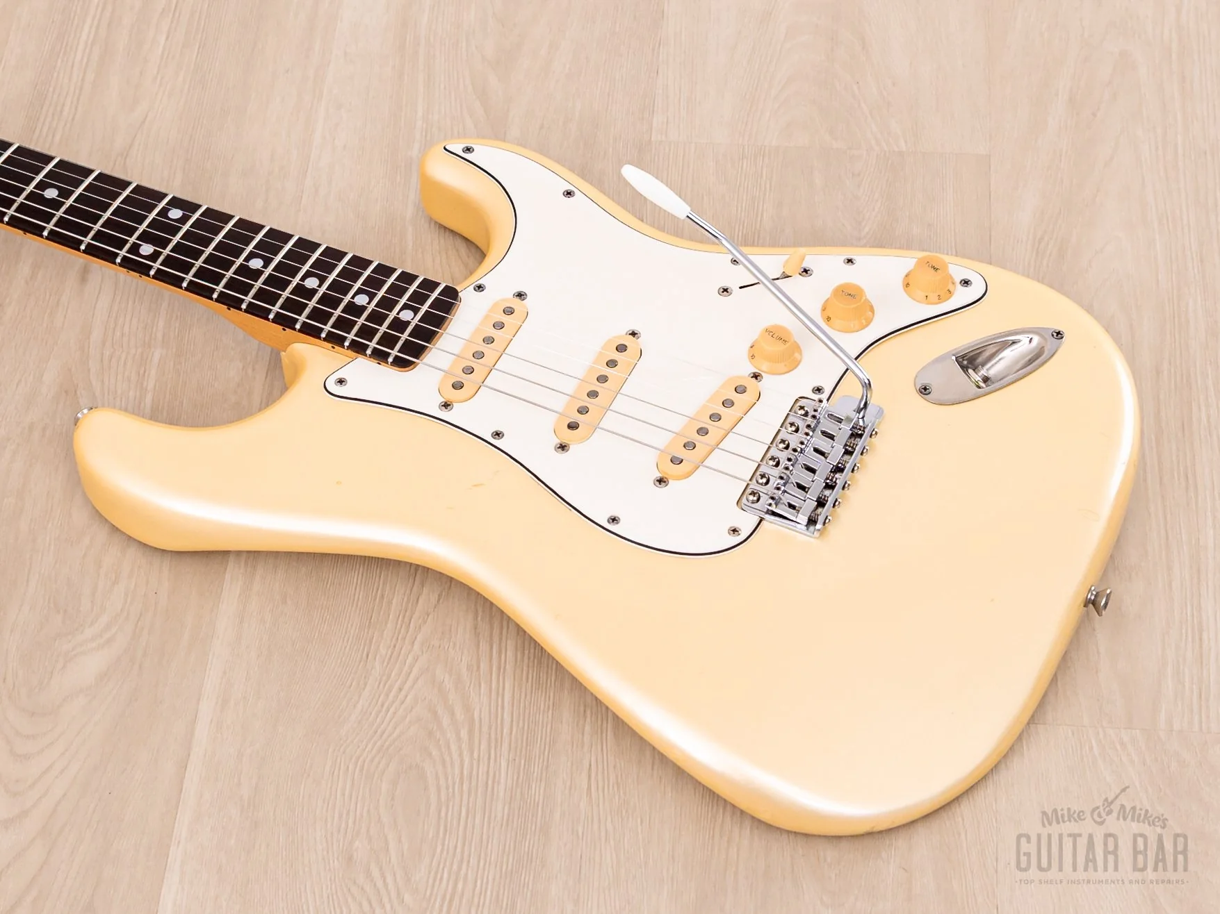 1983 Squier by Fender JV Stratocaster '72 Vintage Reissue CST-55 Pearl White, 100% Original, Japan MIJ Fujigen - Image 9