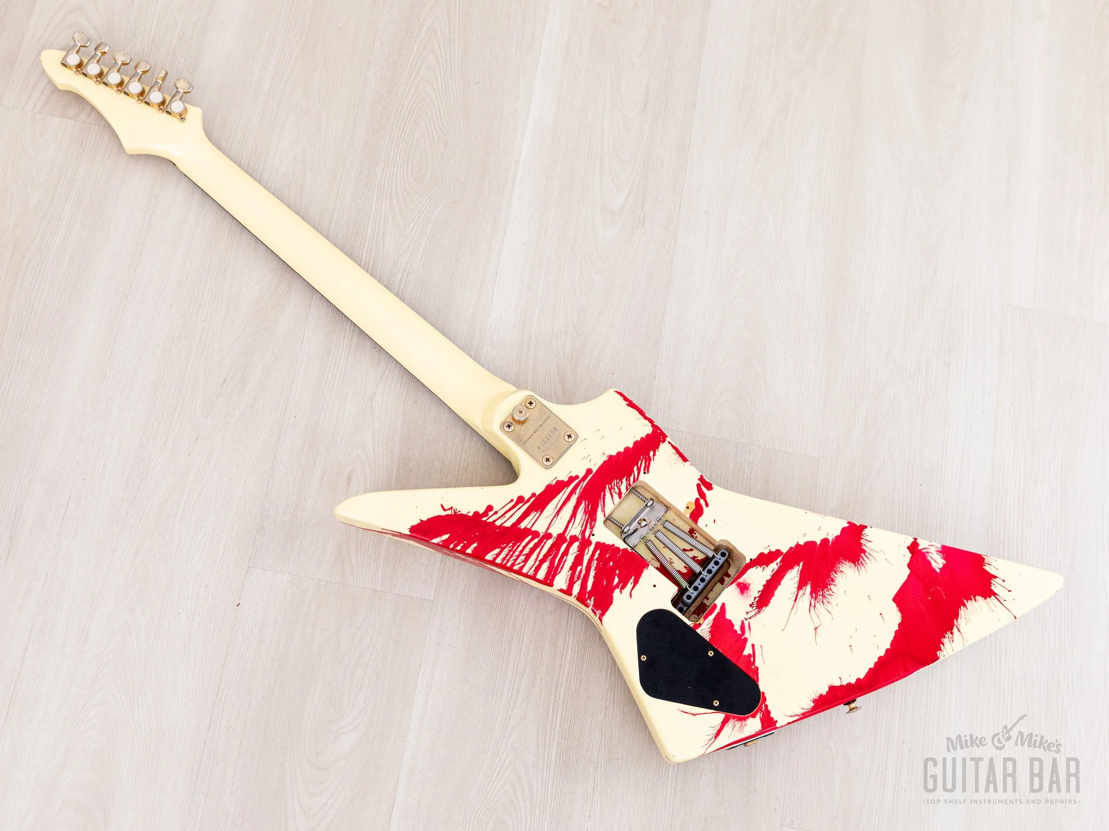 1984 Aria Pro II ZZ Custom Bloody White w/ Gold Hardware & Floyd, Japan Matsumoku - Image 12