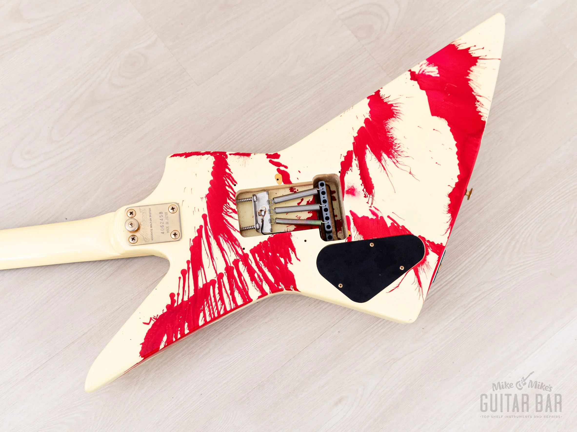 1984 Aria Pro II ZZ Custom Bloody White w/ Gold Hardware & Floyd, Japan Matsumoku - Image 13