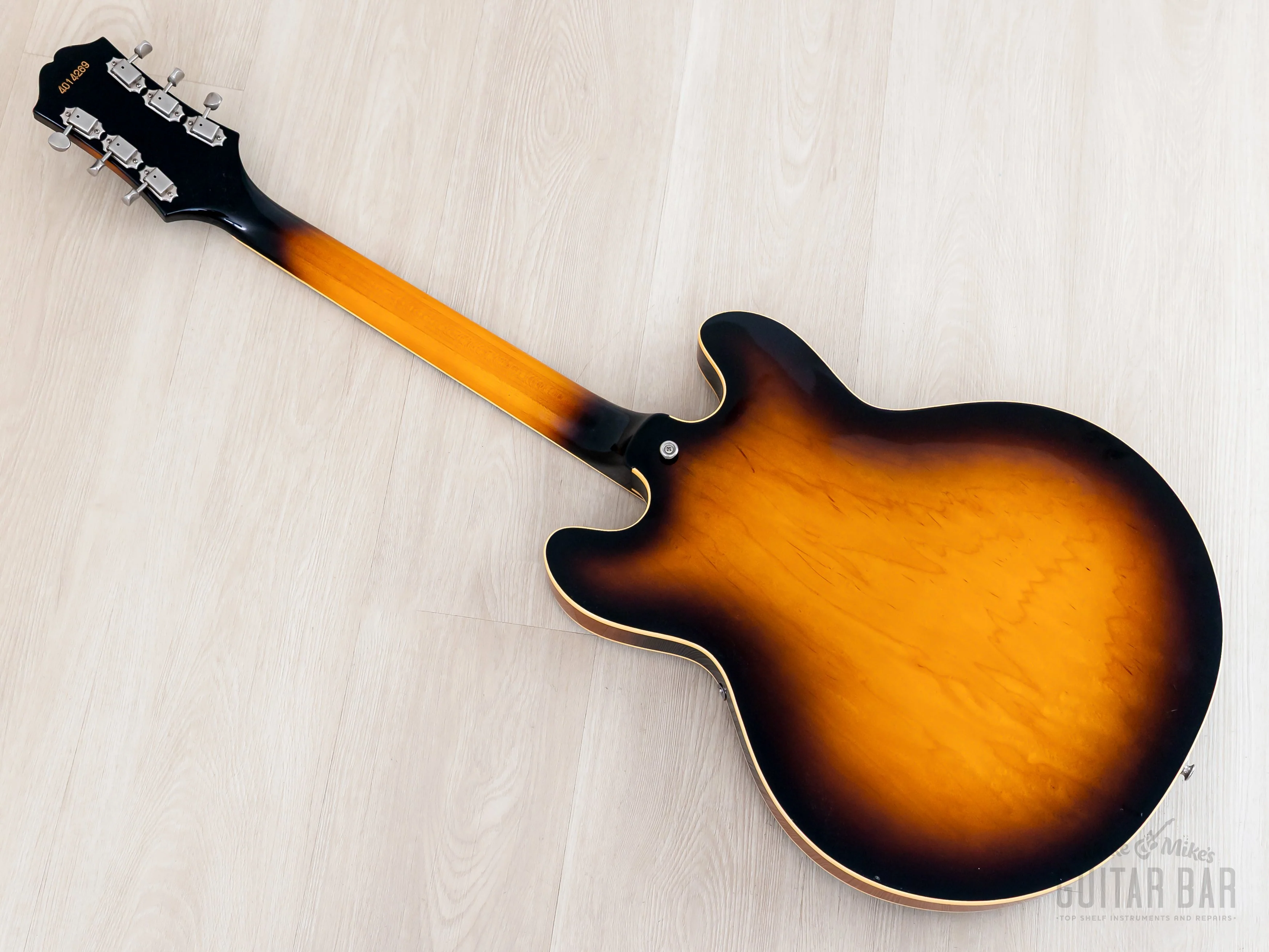 1984 Epiphone Casino Vintage Guitar Sunburst Short Headstock '62-Spec, Near-Mint w/ Case, Japan Matsumoku - Image 13