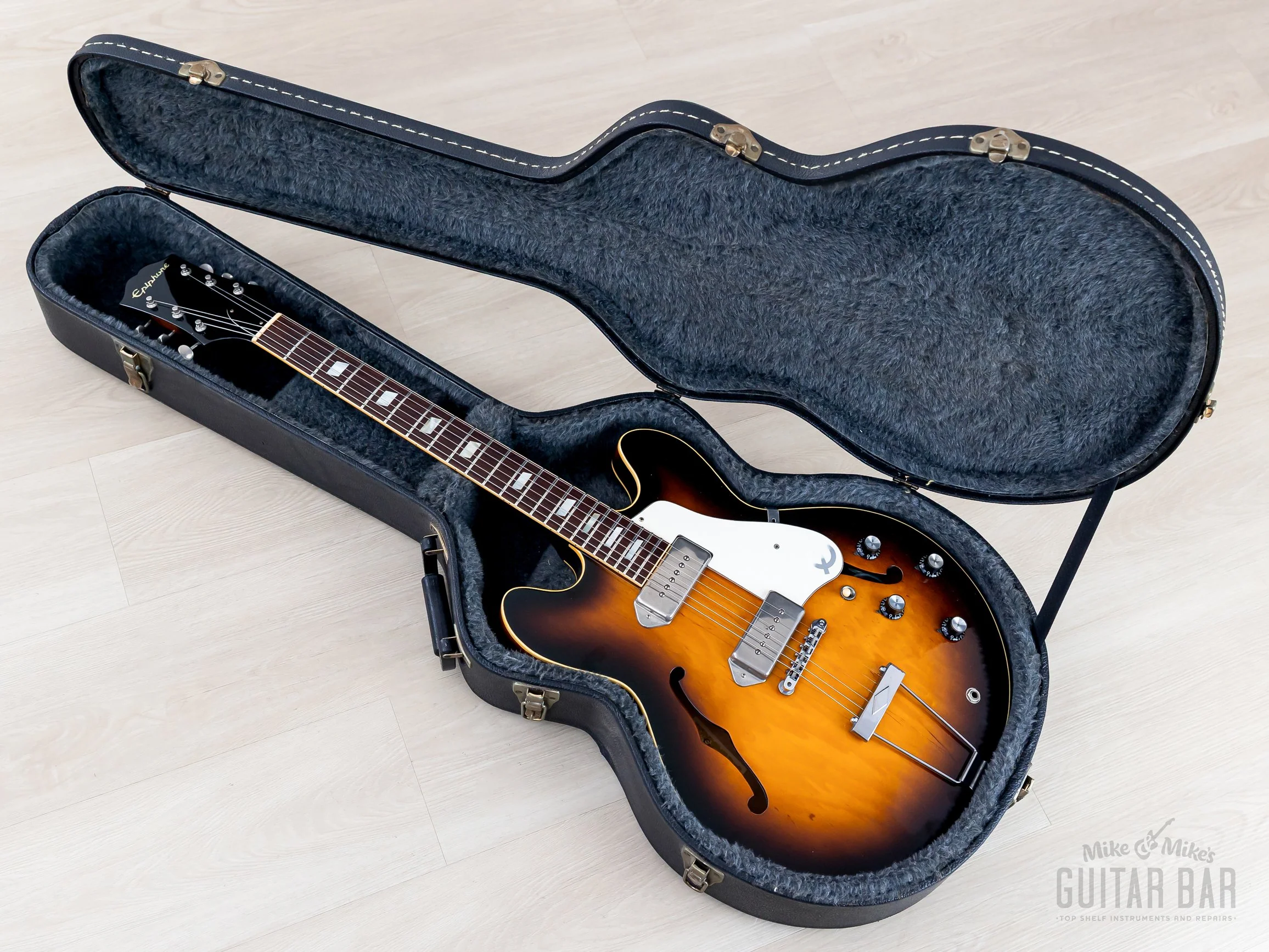1984 Epiphone Casino Vintage Guitar Sunburst Short Headstock '62-Spec, Near-Mint w/ Case, Japan Matsumoku - Image 16
