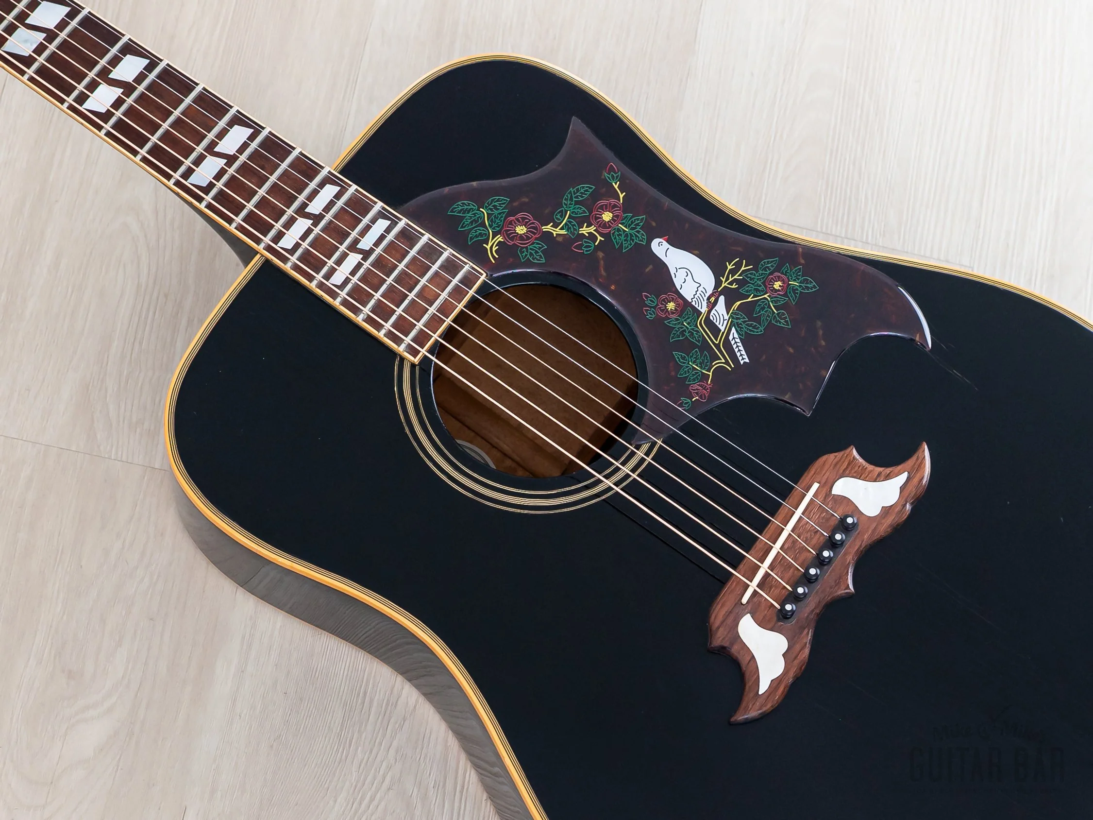 1984 Gibson Dove Vintage Dreadnought Acoustic Guitar Ebony w/ Case - Image 8