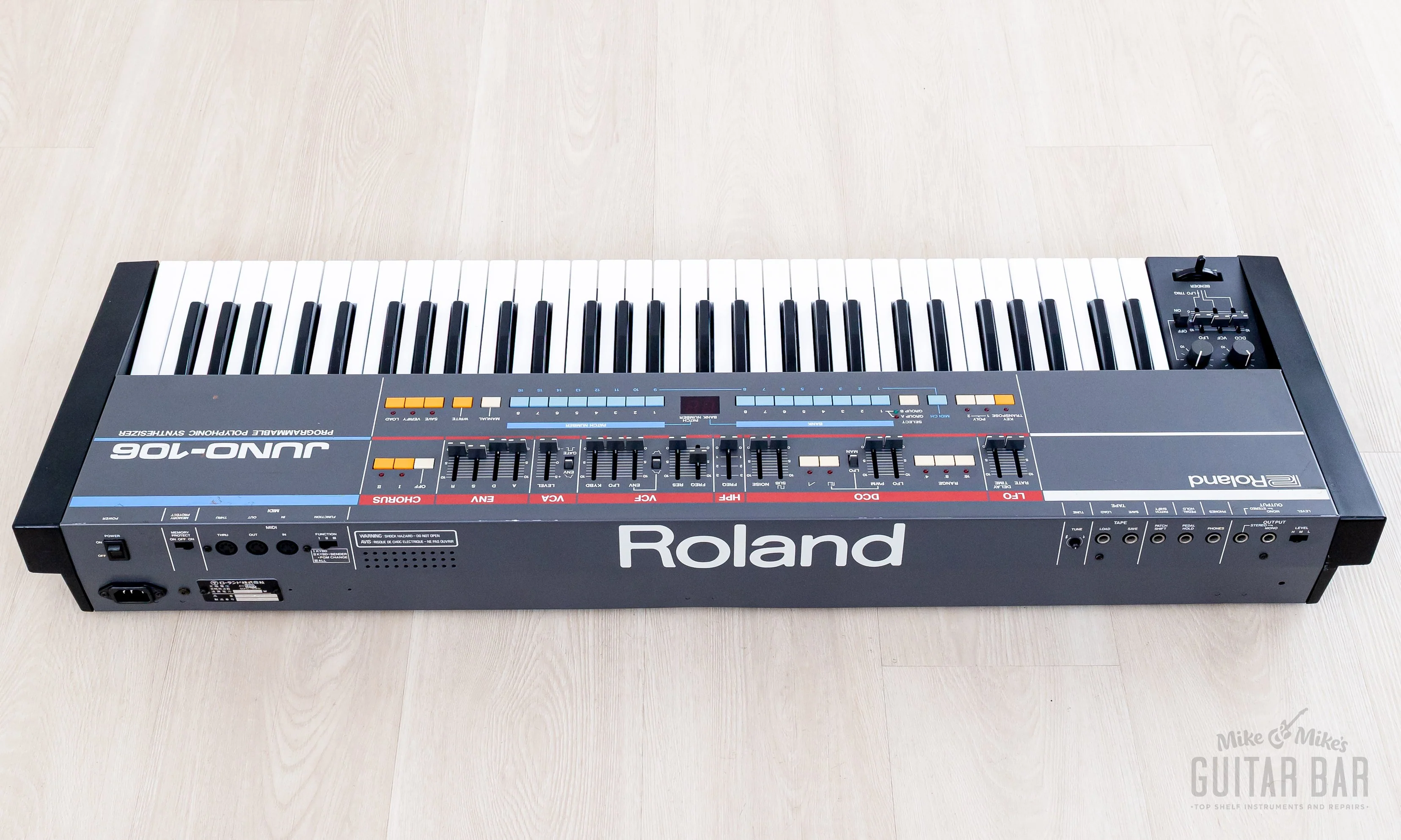 1984 Roland Juno-106 Vintage Analog Synthesizer, Serviced 120v w/ Case - Image 10