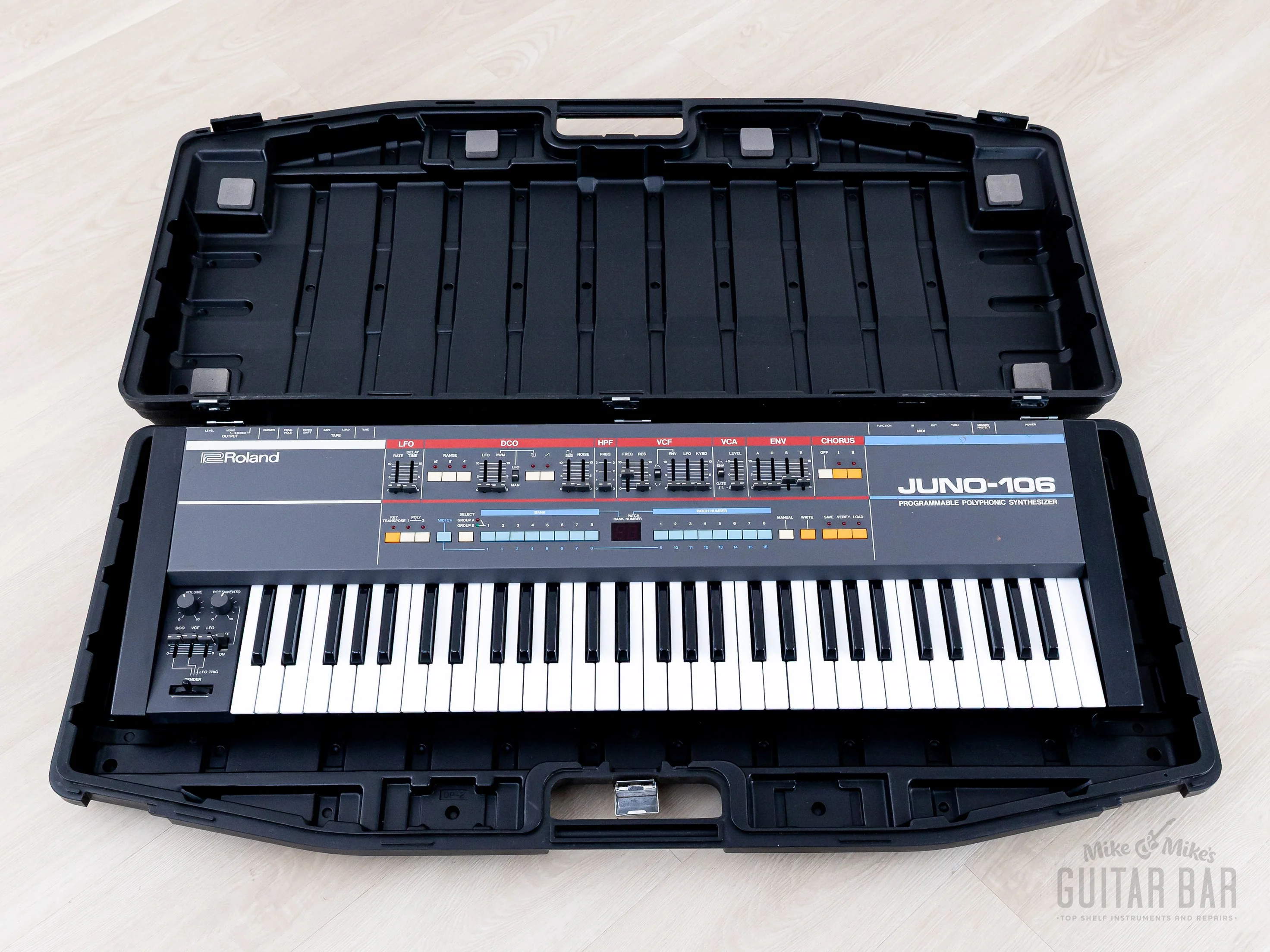 1984 Roland Juno-106 Vintage Analog Synthesizer, Serviced 120v w/ Case - Image 14
