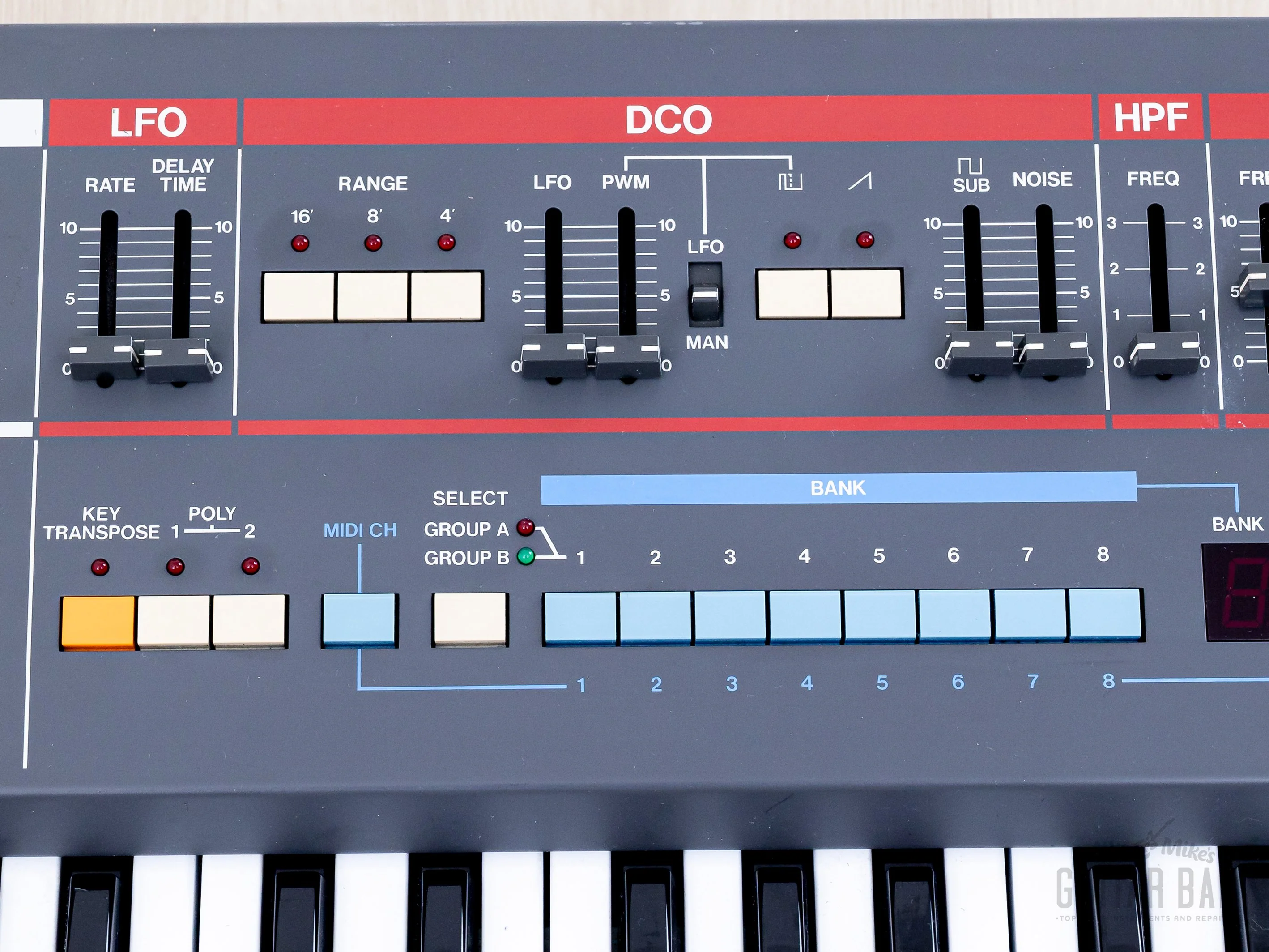 1984 Roland Juno-106 Vintage Analog Synthesizer, Serviced 120v w/ Case - Image 3
