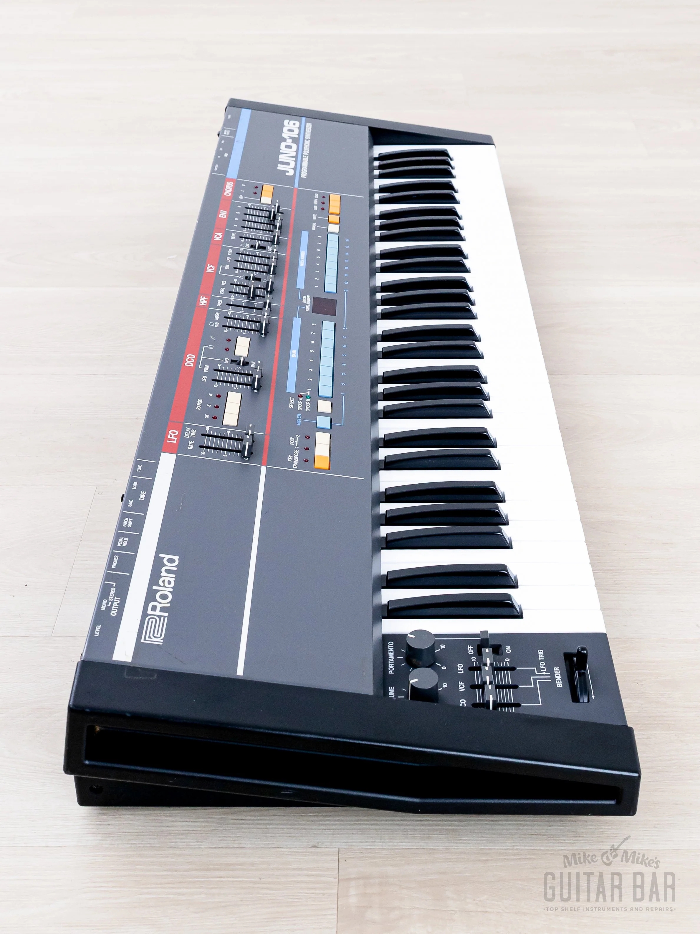 1984 Roland Juno-106 Vintage Analog Synthesizer, Serviced 120v w/ Case - Image 7