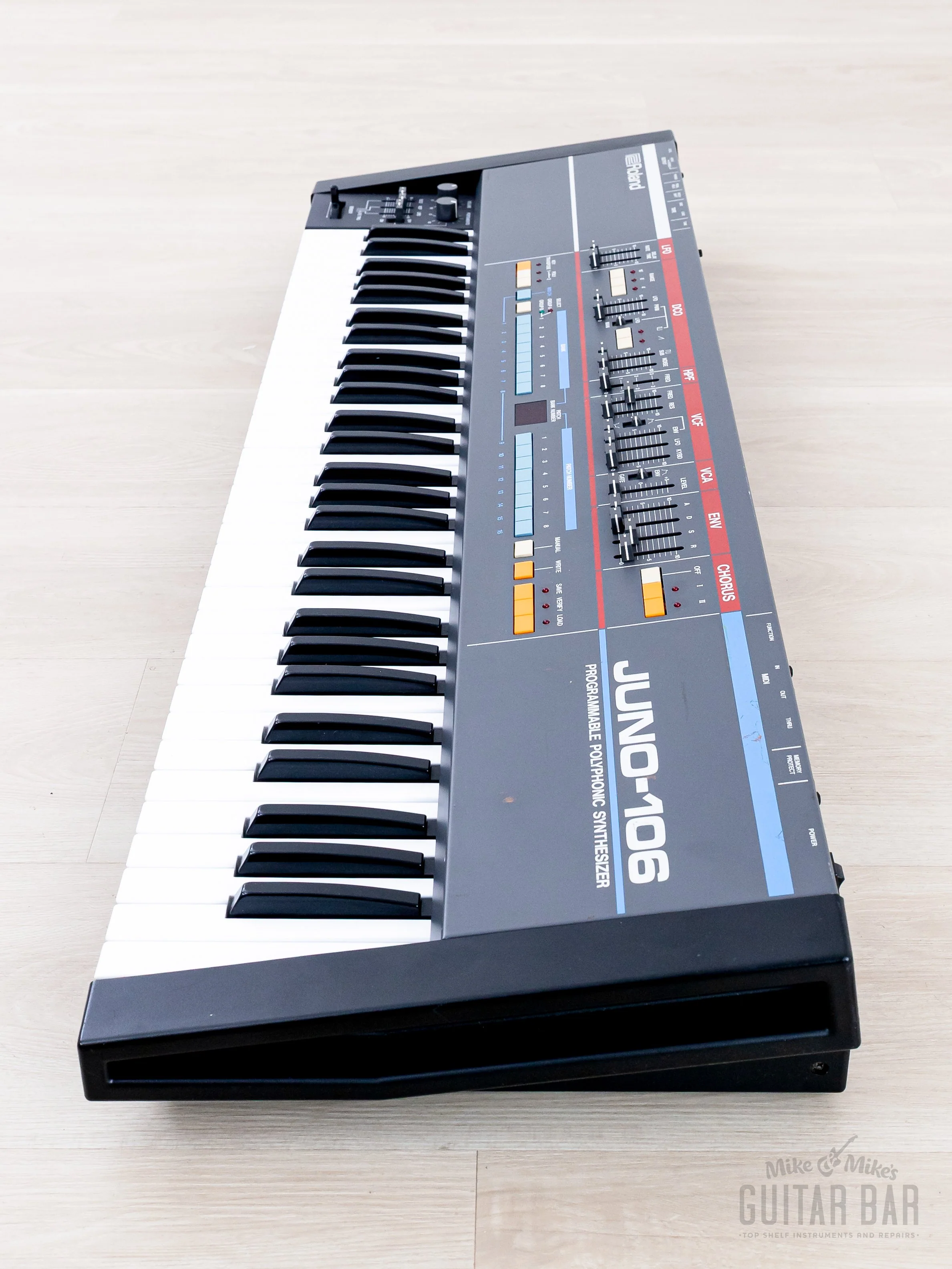 1984 Roland Juno-106 Vintage Analog Synthesizer, Serviced 120v w/ Case - Image 8