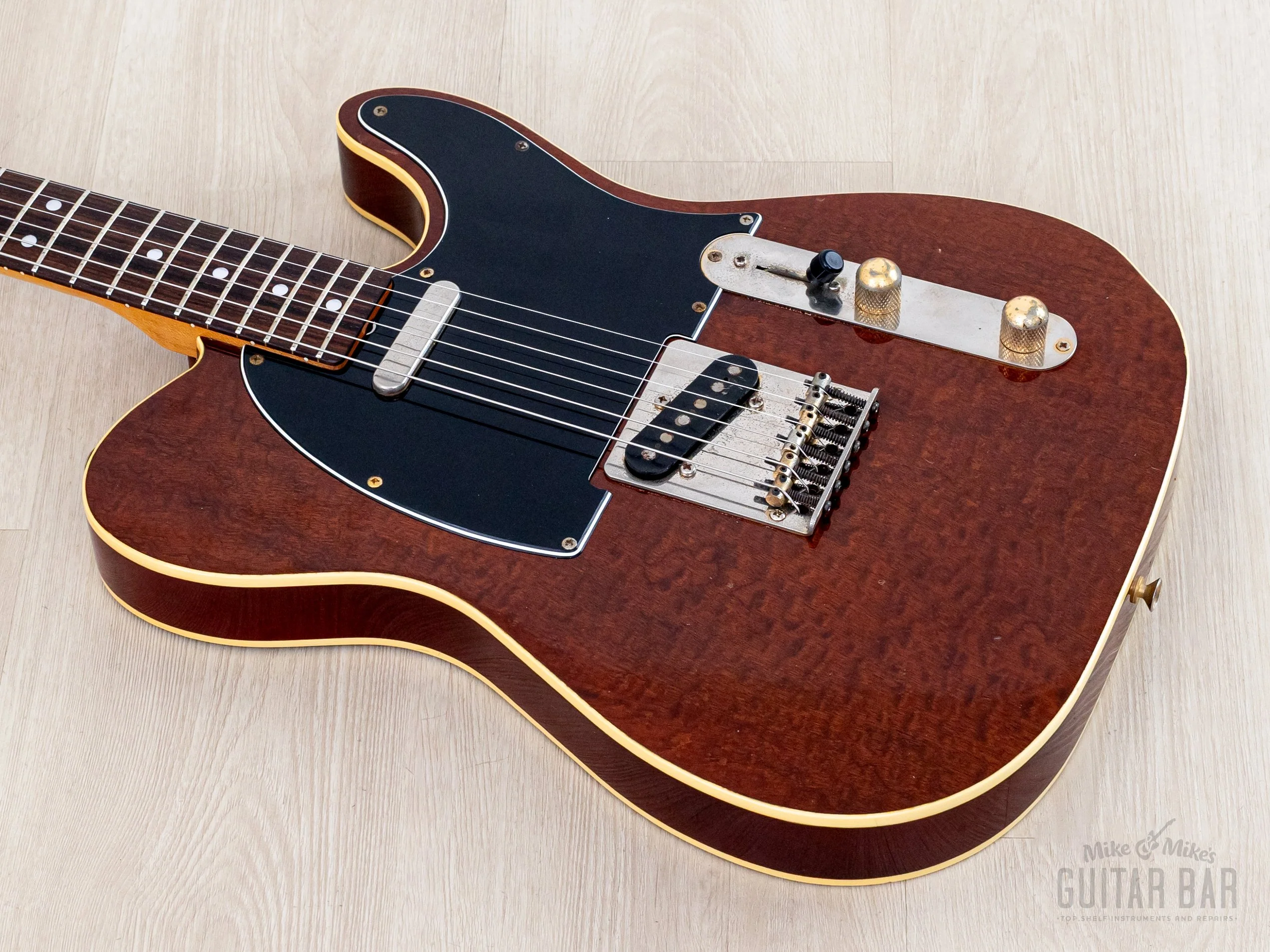 1984 Tokai Breezysound TTE60 TM T-Style Custom Vintage Guitar Tortoiseshell Mahogany w/ Tweed Case - Image 10
