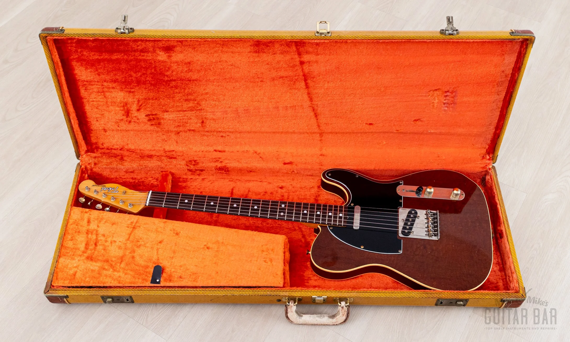 1984 Tokai Breezysound TTE60 TM T-Style Custom Vintage Guitar Tortoiseshell Mahogany w/ Tweed Case - Image 20