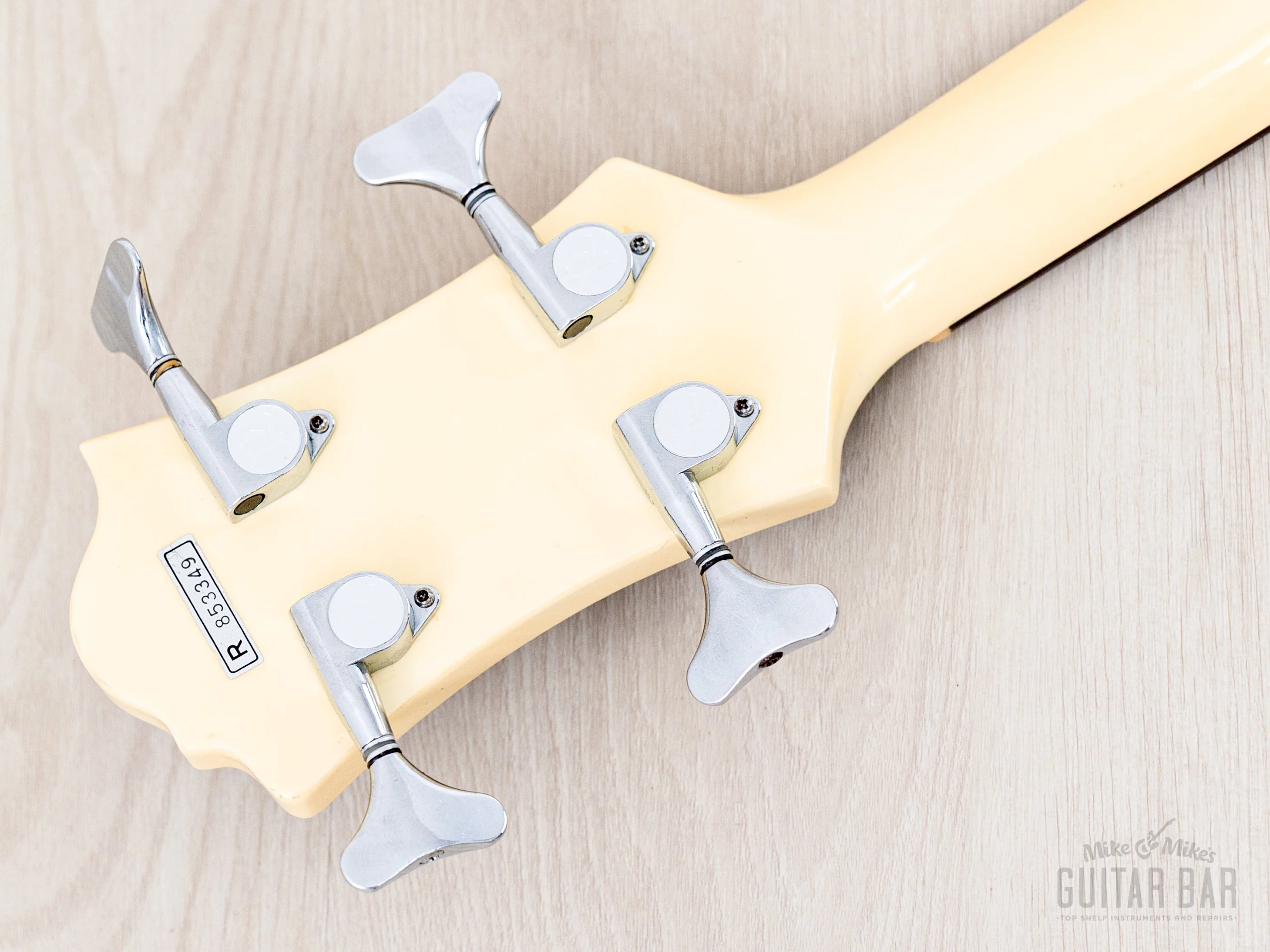 1985 B.C. Rich NJ Series Mockingbird Bass Vintage Neck Through White, Japan - Image 5