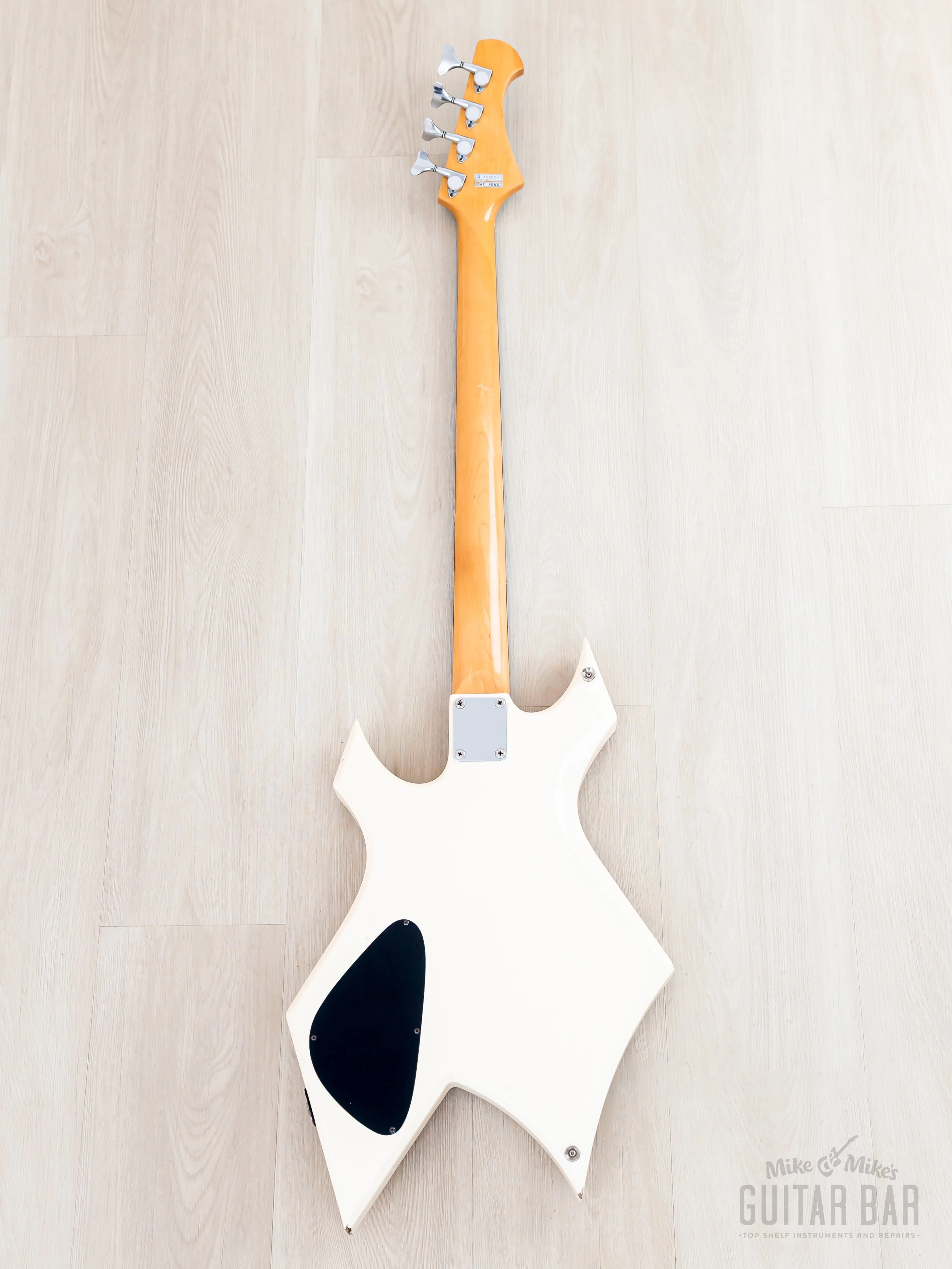 1985 B.C. Rich Warlock Bass NJ Series White Nikki Sixx w/ Active Preamp, Japan - Image 3