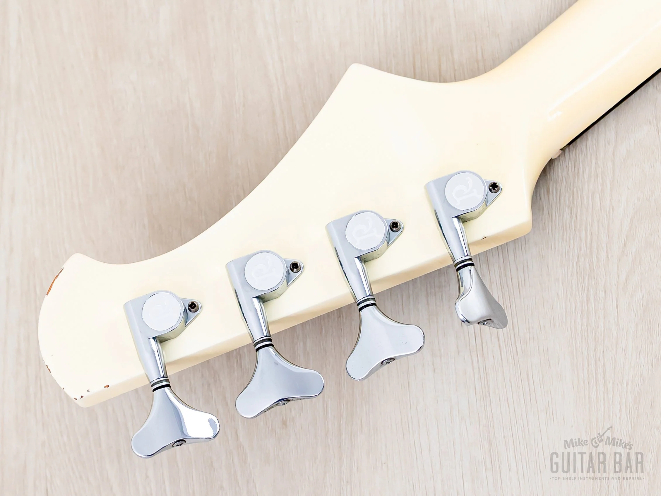 1985 B.C. Rich Warlock Bass NJ Series White Nikki Sixx w/ Active Preamp, Japan - Image 5