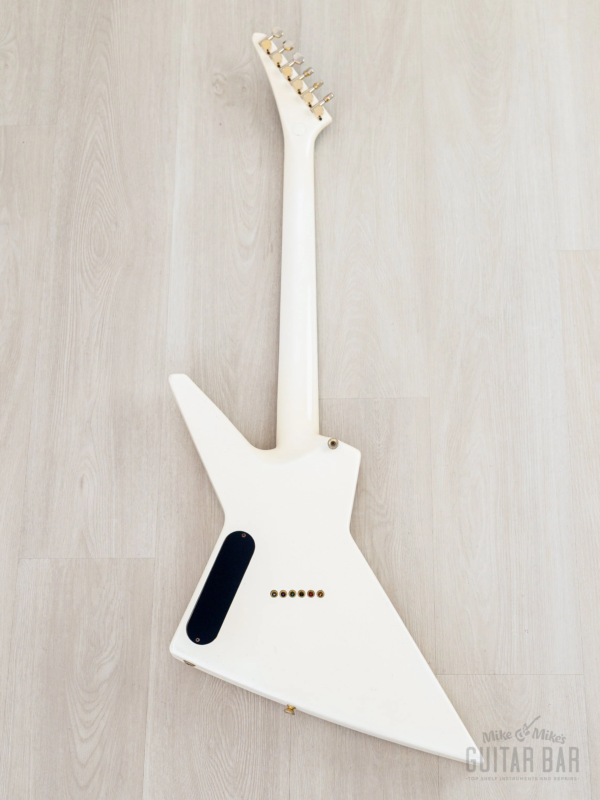 1985 Fernandes X-1 Neck Through Explorer Vintage Guitar White, Japan EX-85 - Image 3