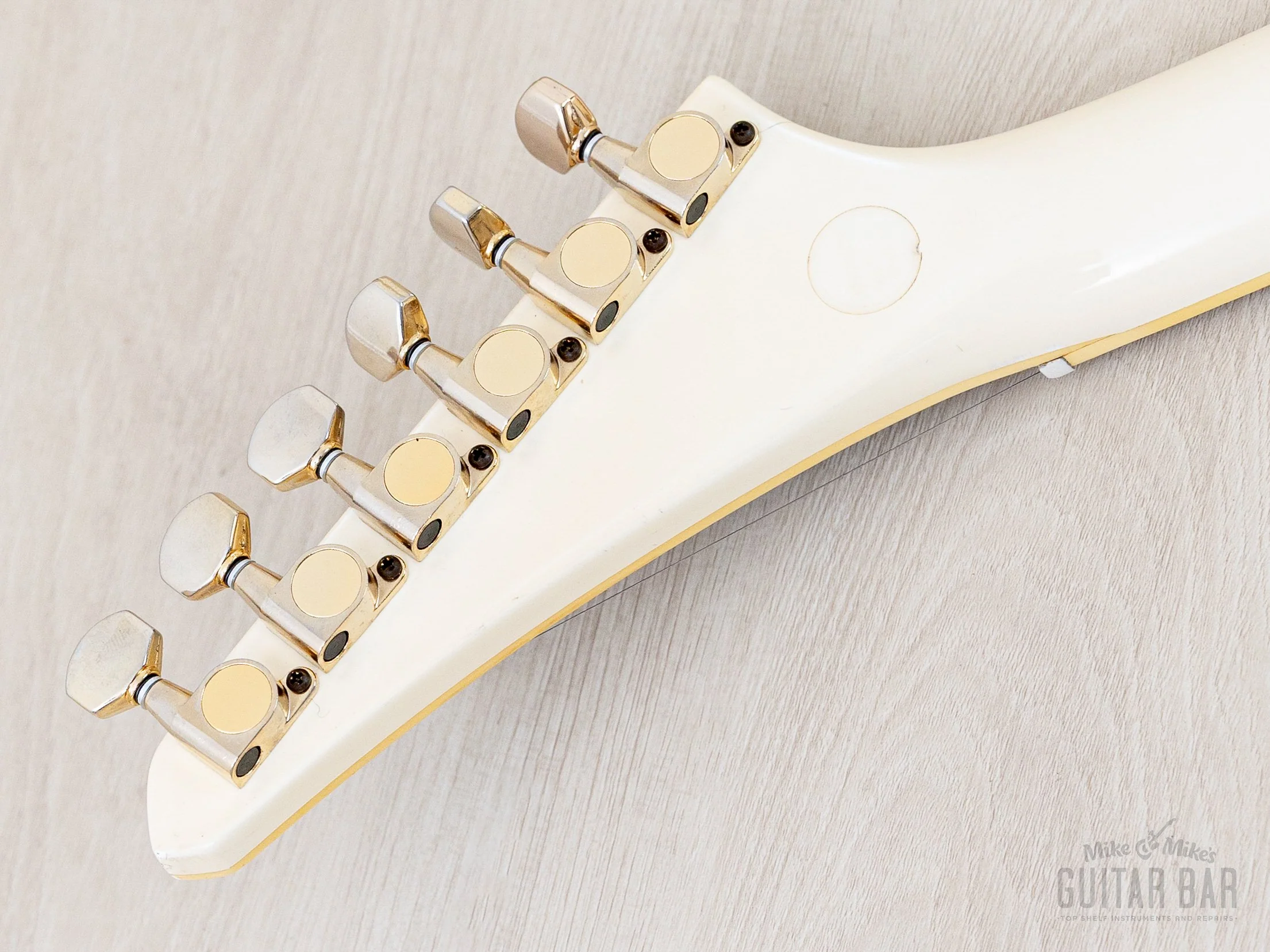 1985 Fernandes X-1 Neck Through Explorer Vintage Guitar White, Japan EX-85 - Image 5