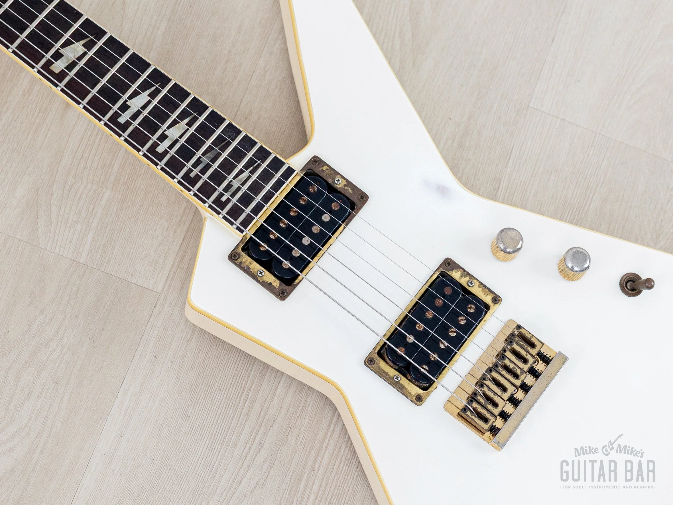 1985 Fernandes X-1 Neck Through Explorer Vintage Guitar White, Japan EX-85 - Image 7