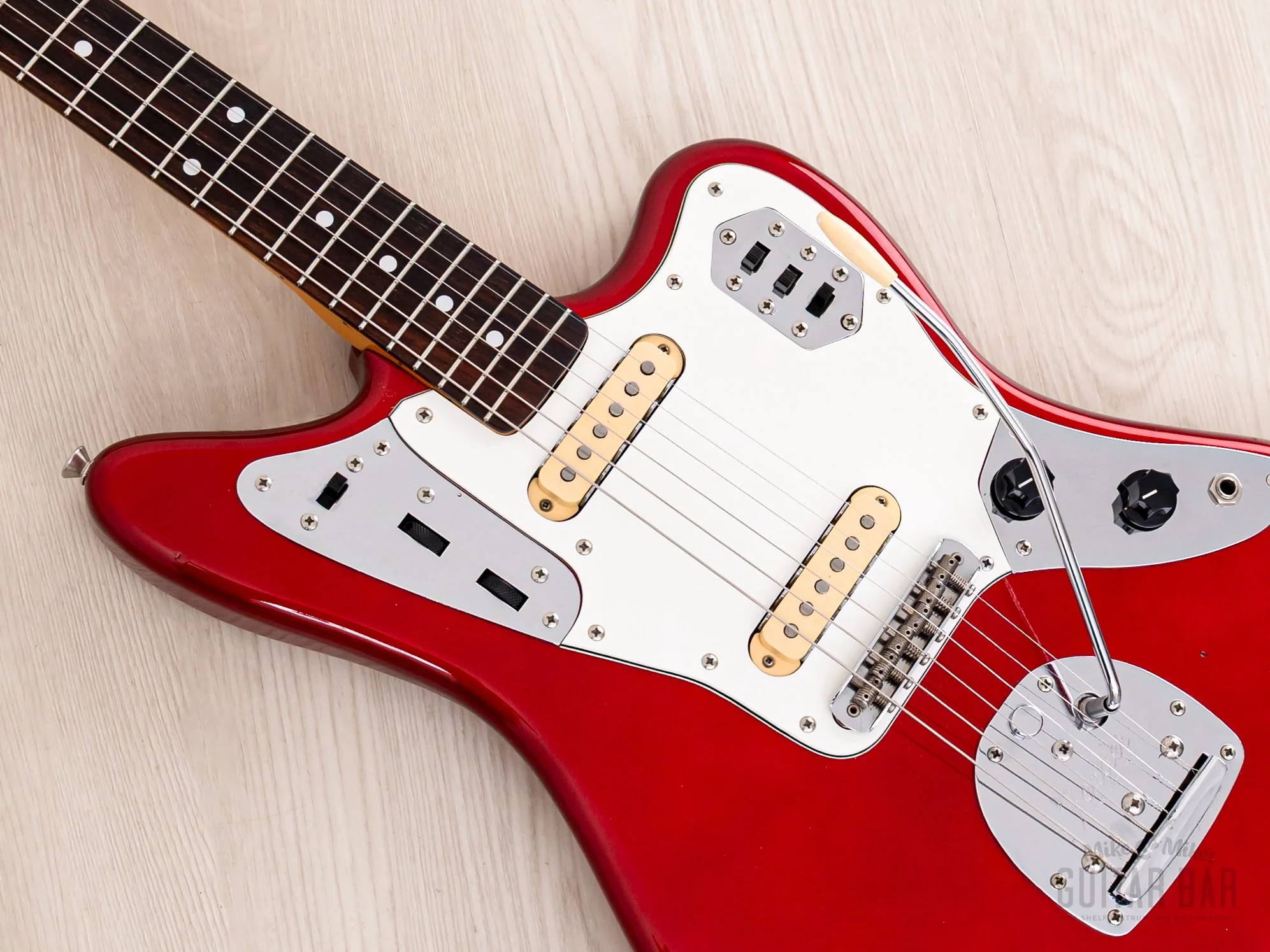 1986 Fender Jaguar '62 Vintage Reissue JG66-75 Candy Apple Red First-Year, Japan MIJ Fujigen - Image 7