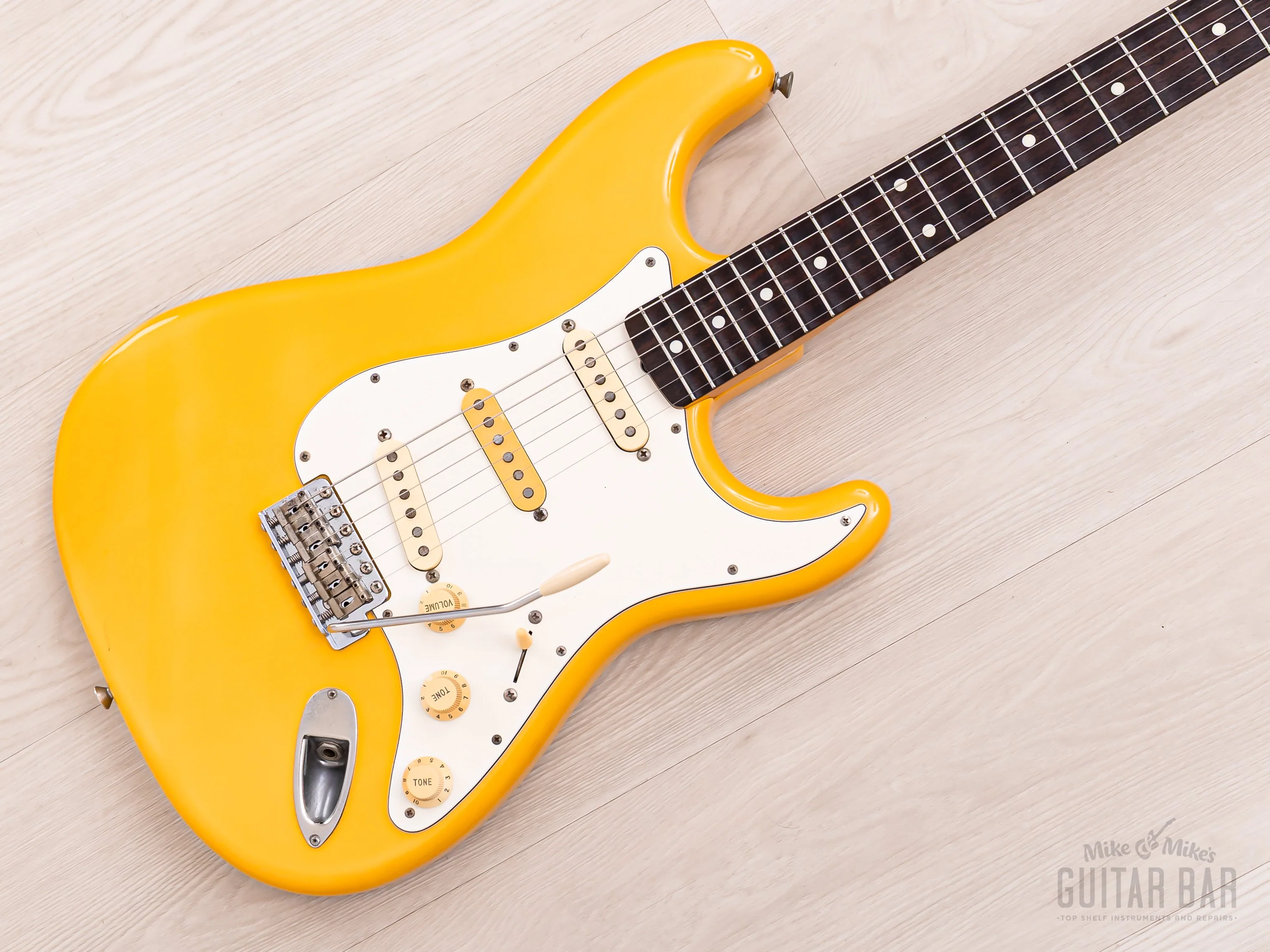 1986 Fender Order Made Yngwie Malmsteen Stratocaster ST62 Yellow White w/ USA Dimarzio DP117, Japan MIJ Fujigen