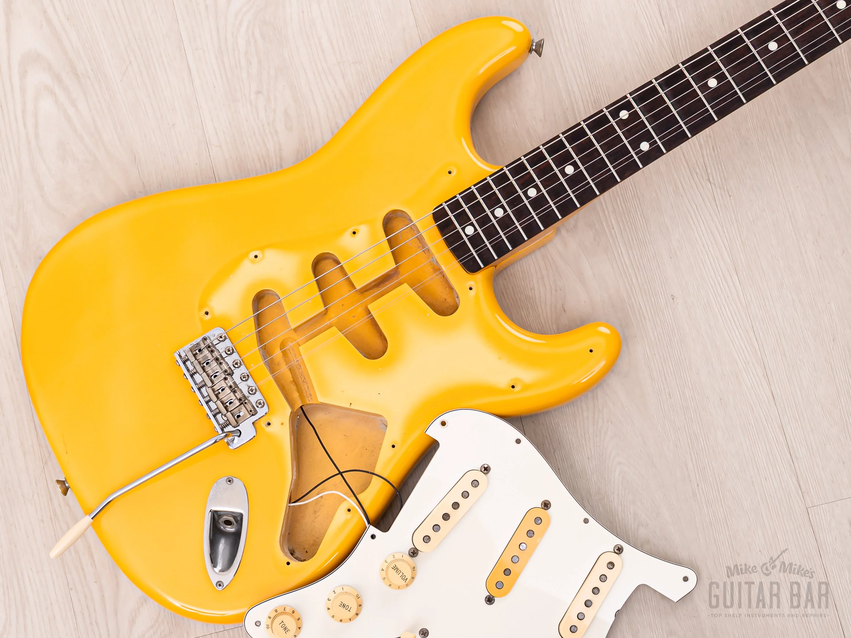 1986 Fender Order Made Yngwie Malmsteen Stratocaster ST62 Yellow White w/ USA Dimarzio DP117, Japan MIJ Fujigen - Image 24