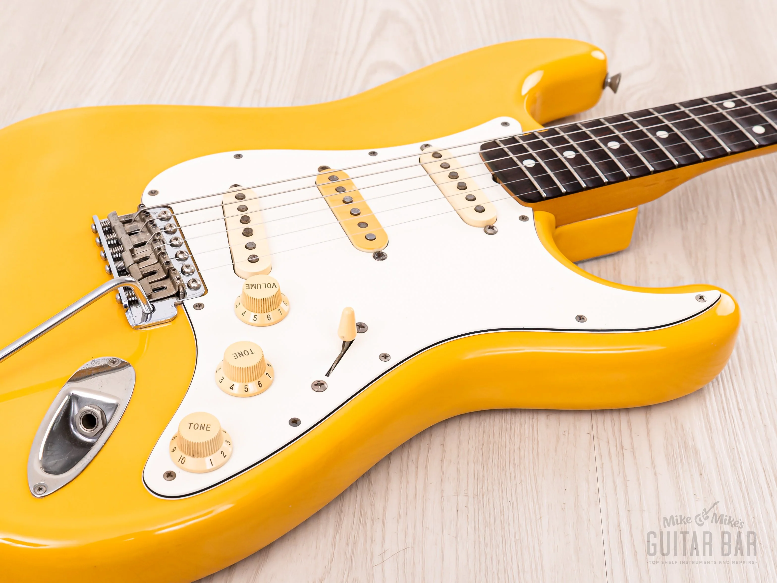 1986 Fender Order Made Yngwie Malmsteen Stratocaster ST62 Yellow White w/ USA Dimarzio DP117, Japan MIJ Fujigen - Image 6