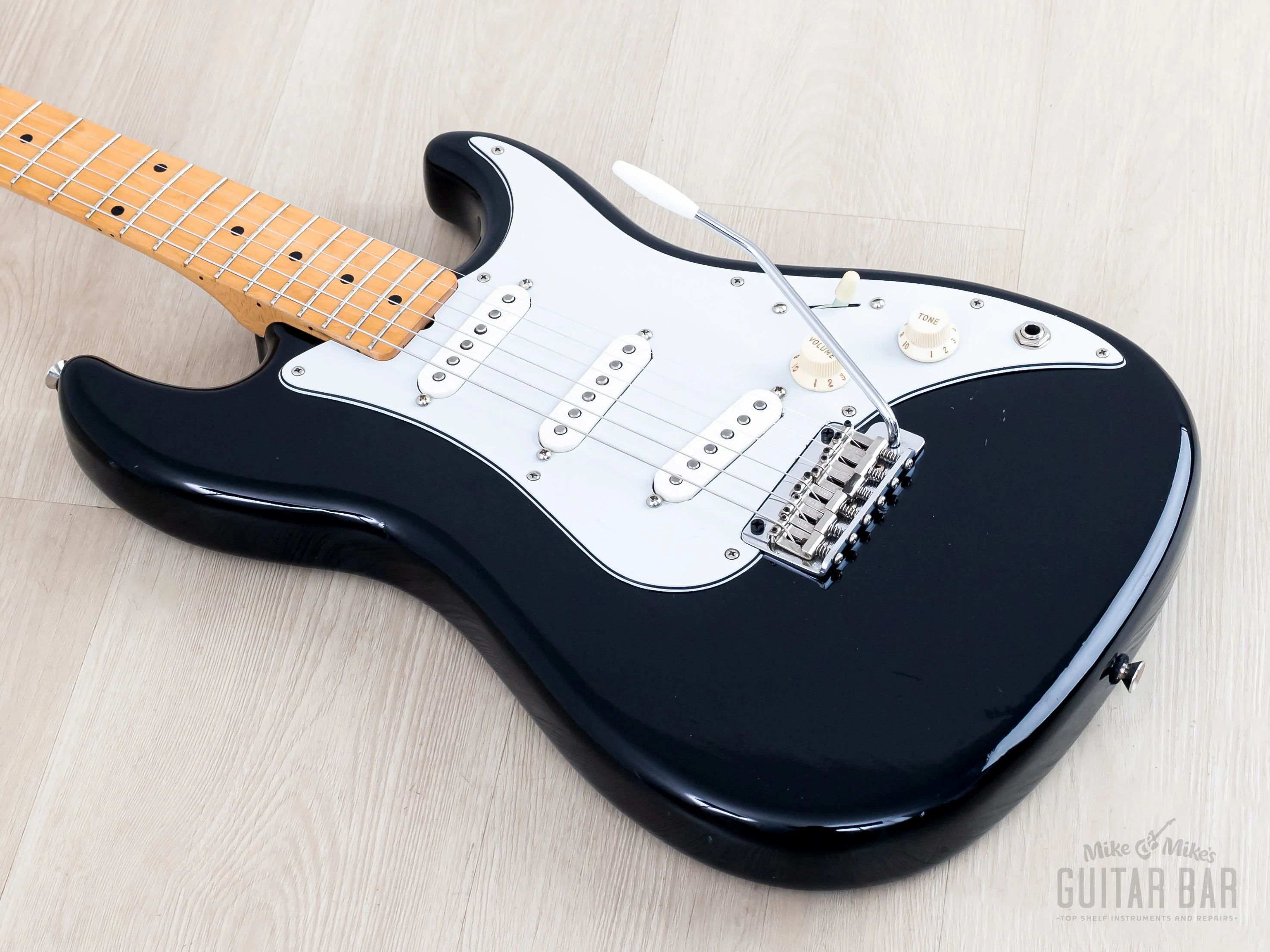 1986 Squier by Fender Bullet S3T (V2) Black w/ American Standard Pickups, E6-Serial Japan MIJ Fujigen - Image 10