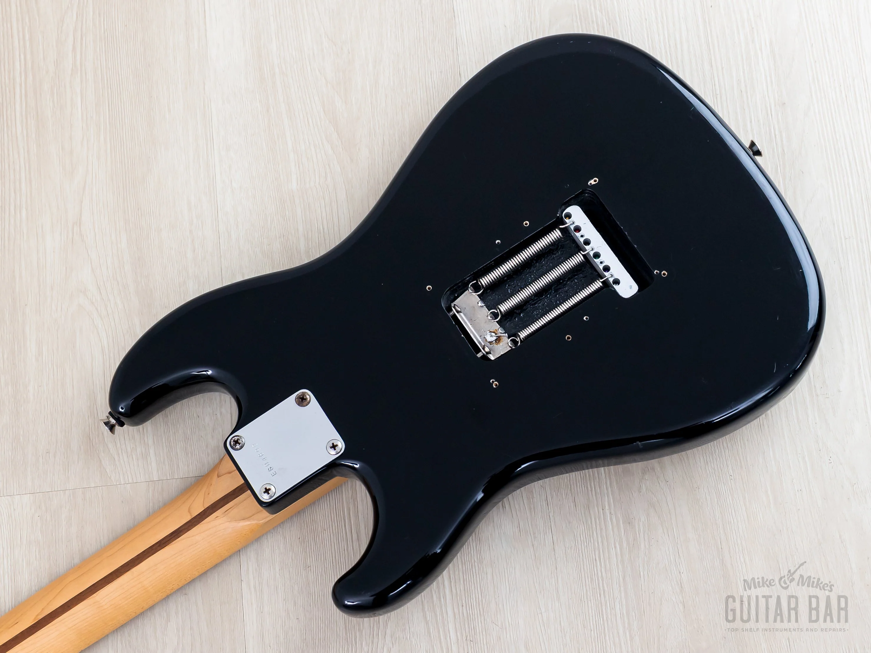 1986 Squier by Fender Bullet S3T (V2) Black w/ American Standard Pickups, E6-Serial Japan MIJ Fujigen - Image 15