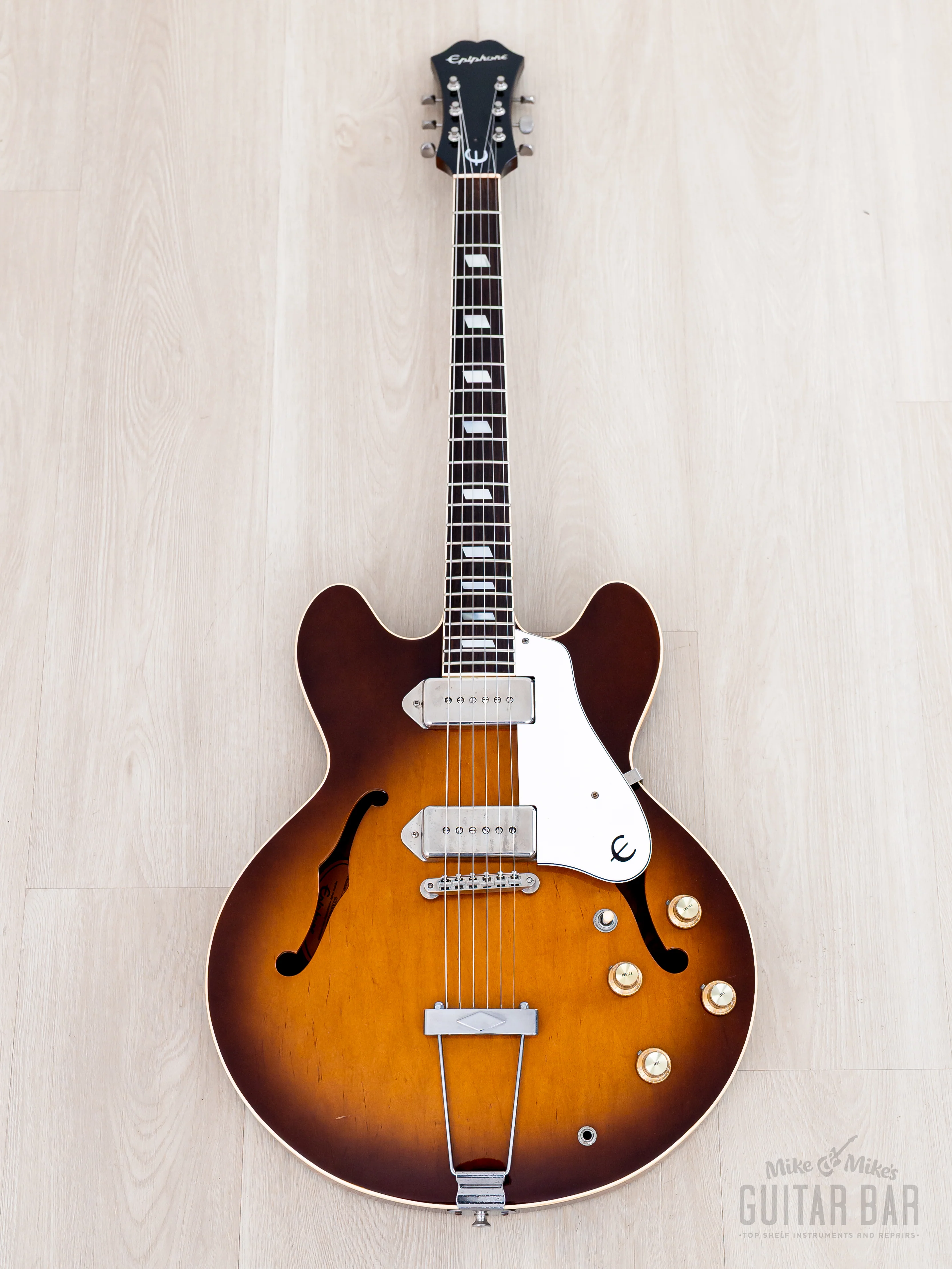 1987 Epiphone Casino Vintage Guitar Violin Sunburst Pre-Elitist, Near-Mint w/ Case, Japan Terada - Image 2