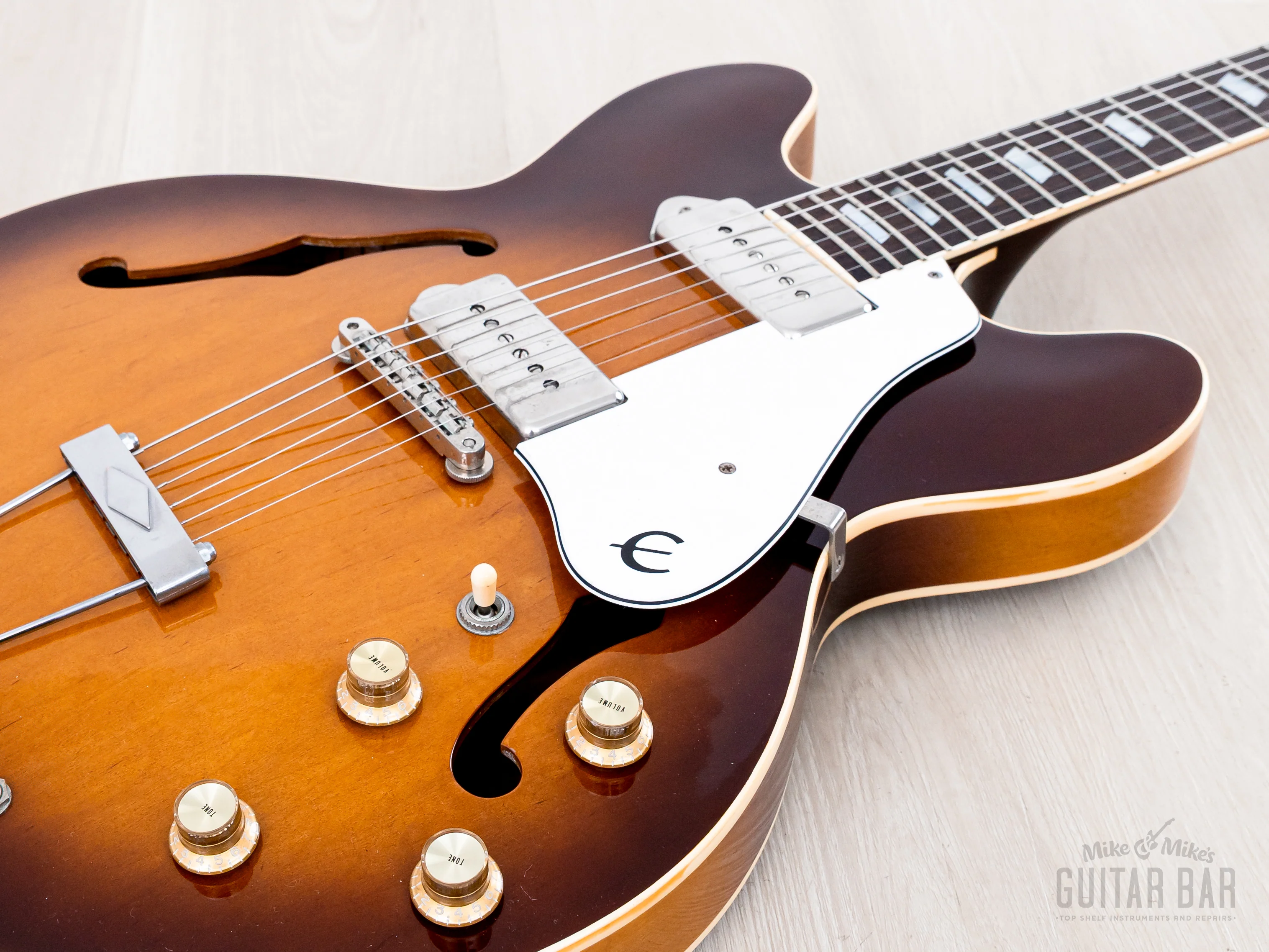 1987 Epiphone Casino Vintage Guitar Violin Sunburst Pre-Elitist, Near-Mint w/ Case, Japan Terada - Image 7