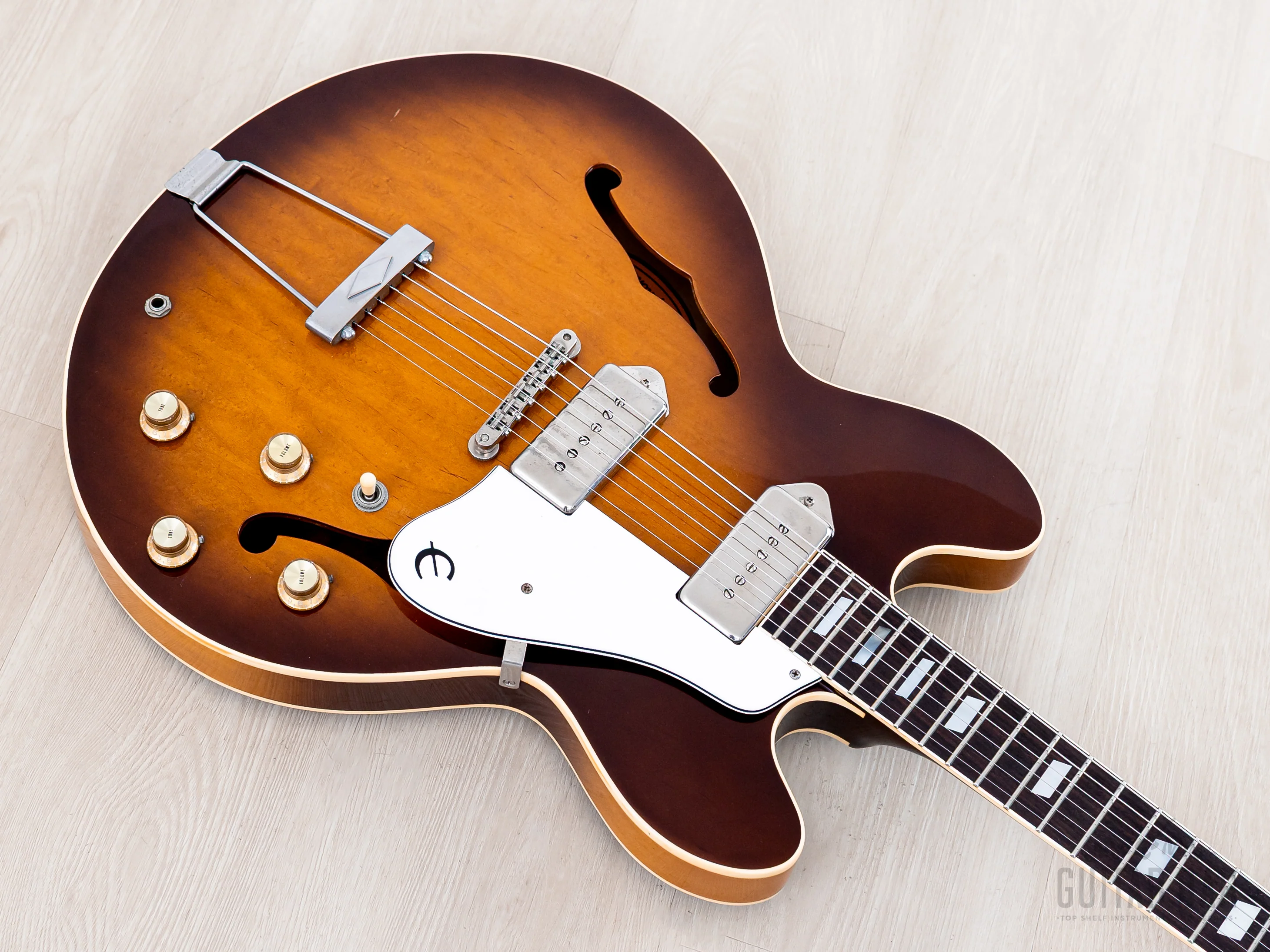 1987 Epiphone Casino Vintage Guitar Violin Sunburst Pre-Elitist, Near-Mint w/ Case, Japan Terada - Image 9