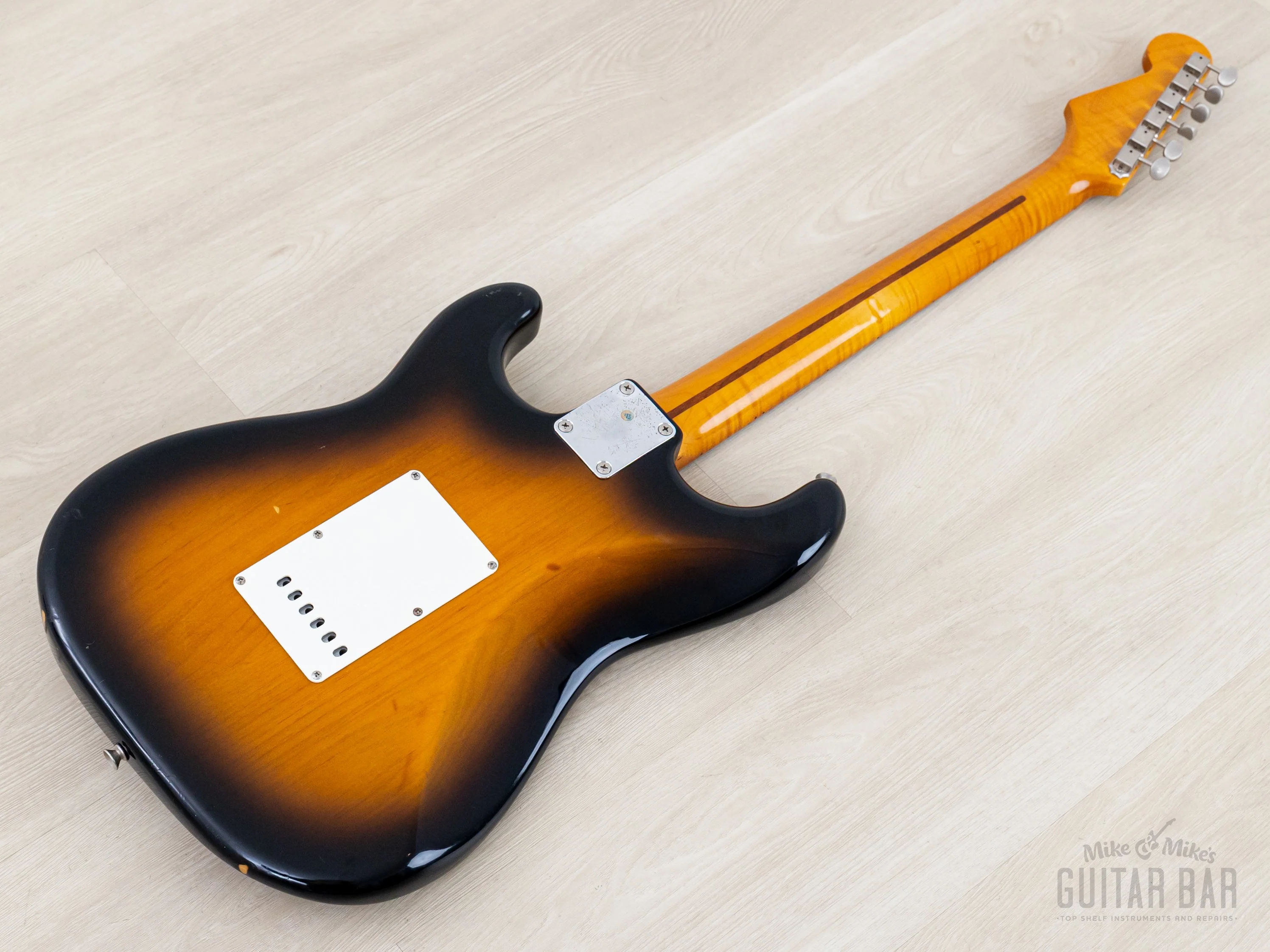 1987 Fender '57 Stratocaster ST57-115 Sunburst Lacquer w/ USA Pickups & Case, Japan MIJ Fujigen - Image 14