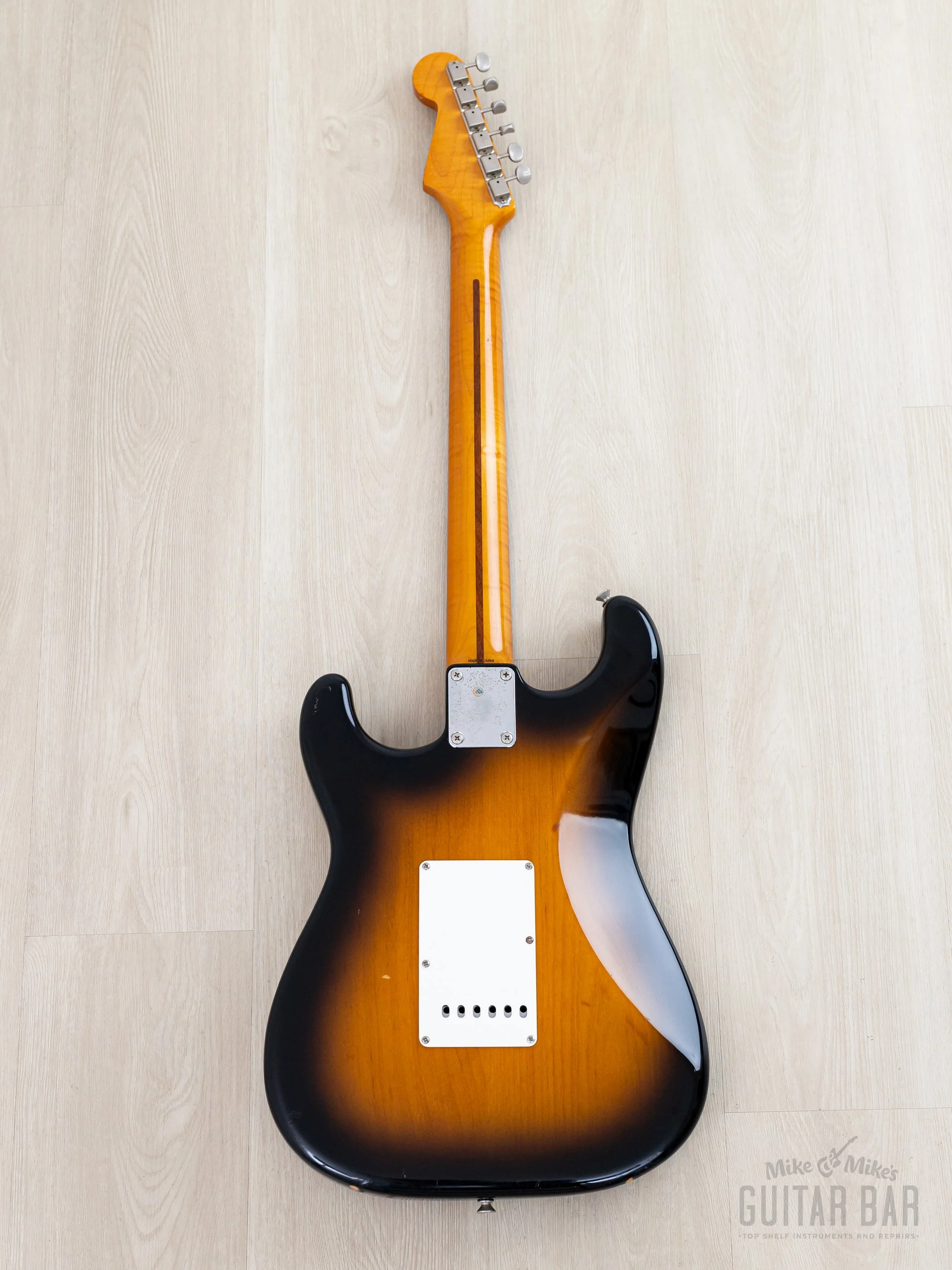 1987 Fender '57 Stratocaster ST57-115 Sunburst Lacquer w/ USA Pickups & Case, Japan MIJ Fujigen - Image 3