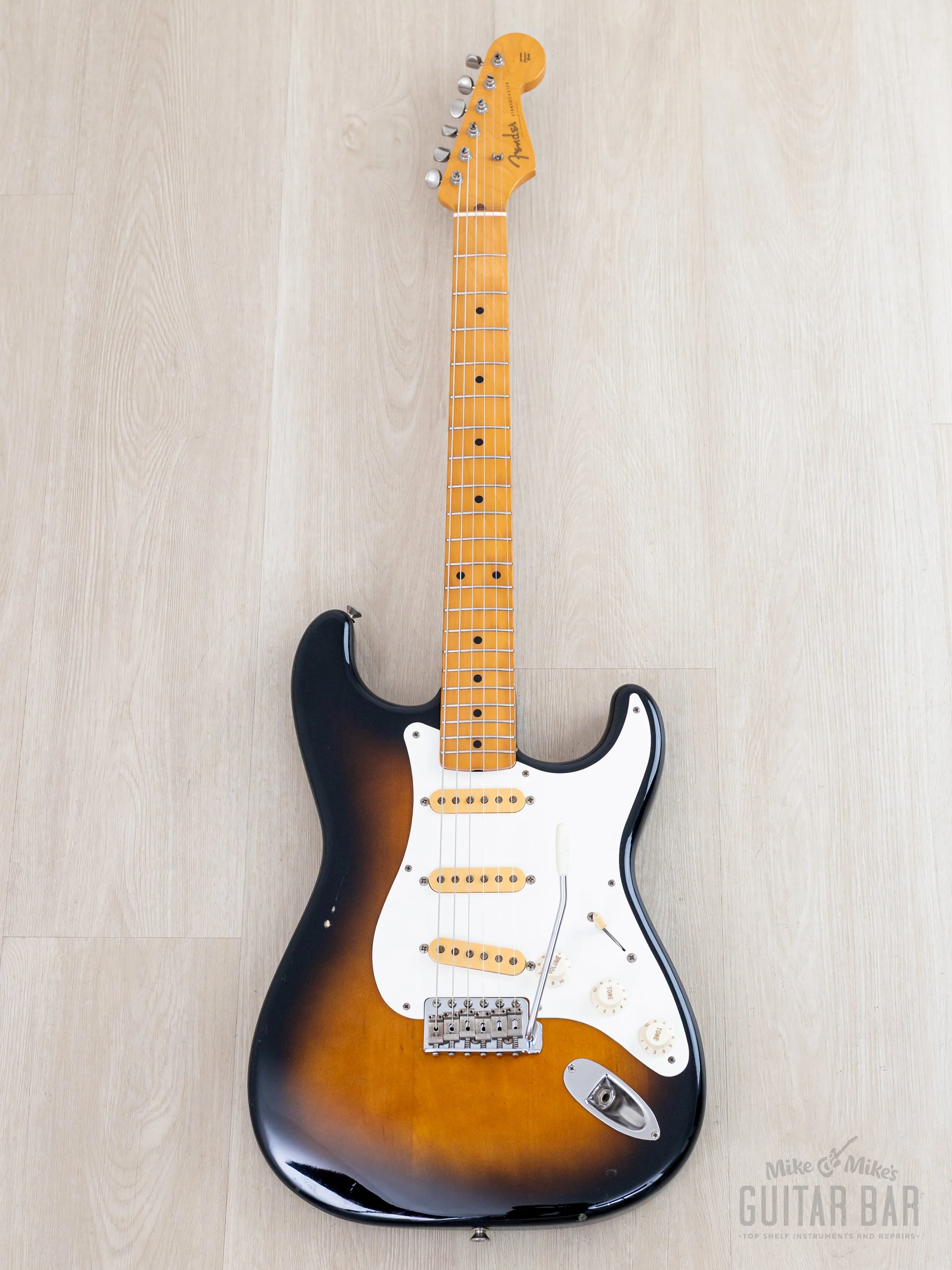 1987 Fender Stratocaster ‘57 Vintage Reissue ST57-55 Sunburst 100% Original w/ Case, Japan MIJ Fujigen - Image 2