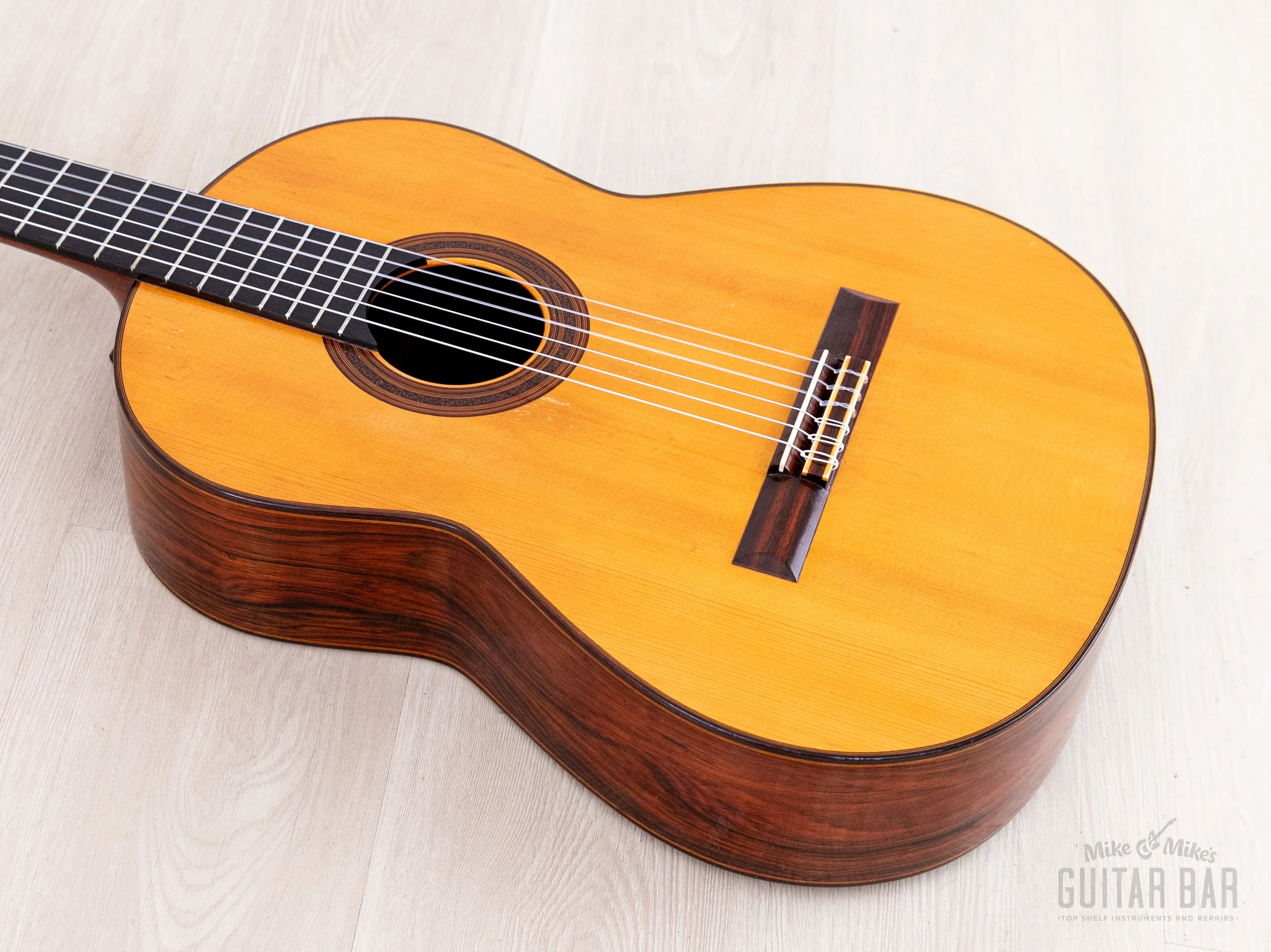 1987 Masaji Nobe Vintage Fan-Braced Classical Guitar, Spruce & Brazilian Rosewood w/ Case - Image 11