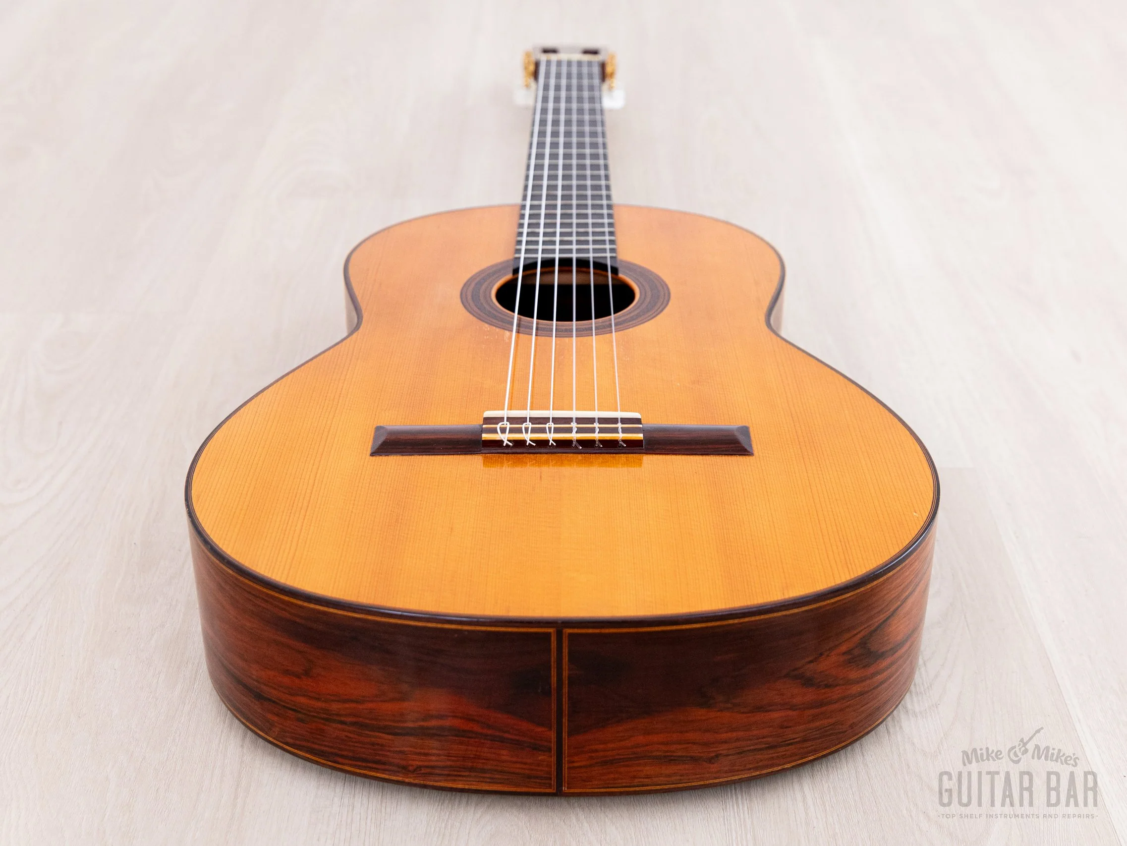 1987 Masaji Nobe Vintage Fan-Braced Classical Guitar, Spruce & Brazilian Rosewood w/ Case - Image 12