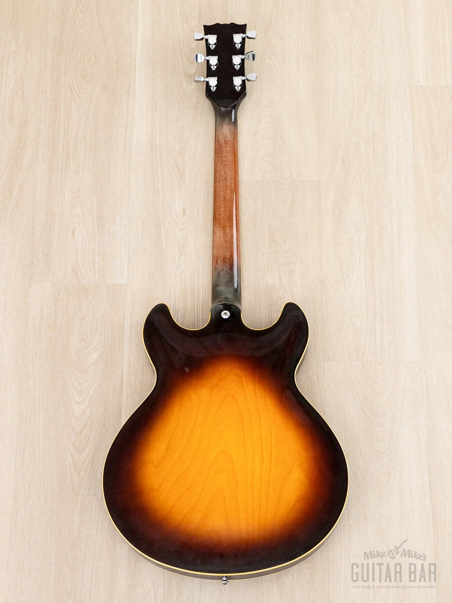 1987 Yamaha Super Axe SA-1800 Vintage Carved Top Semi-Hollow Guitar Brown Sunburst w/ Spinex Humbuckers, Case - Image 3