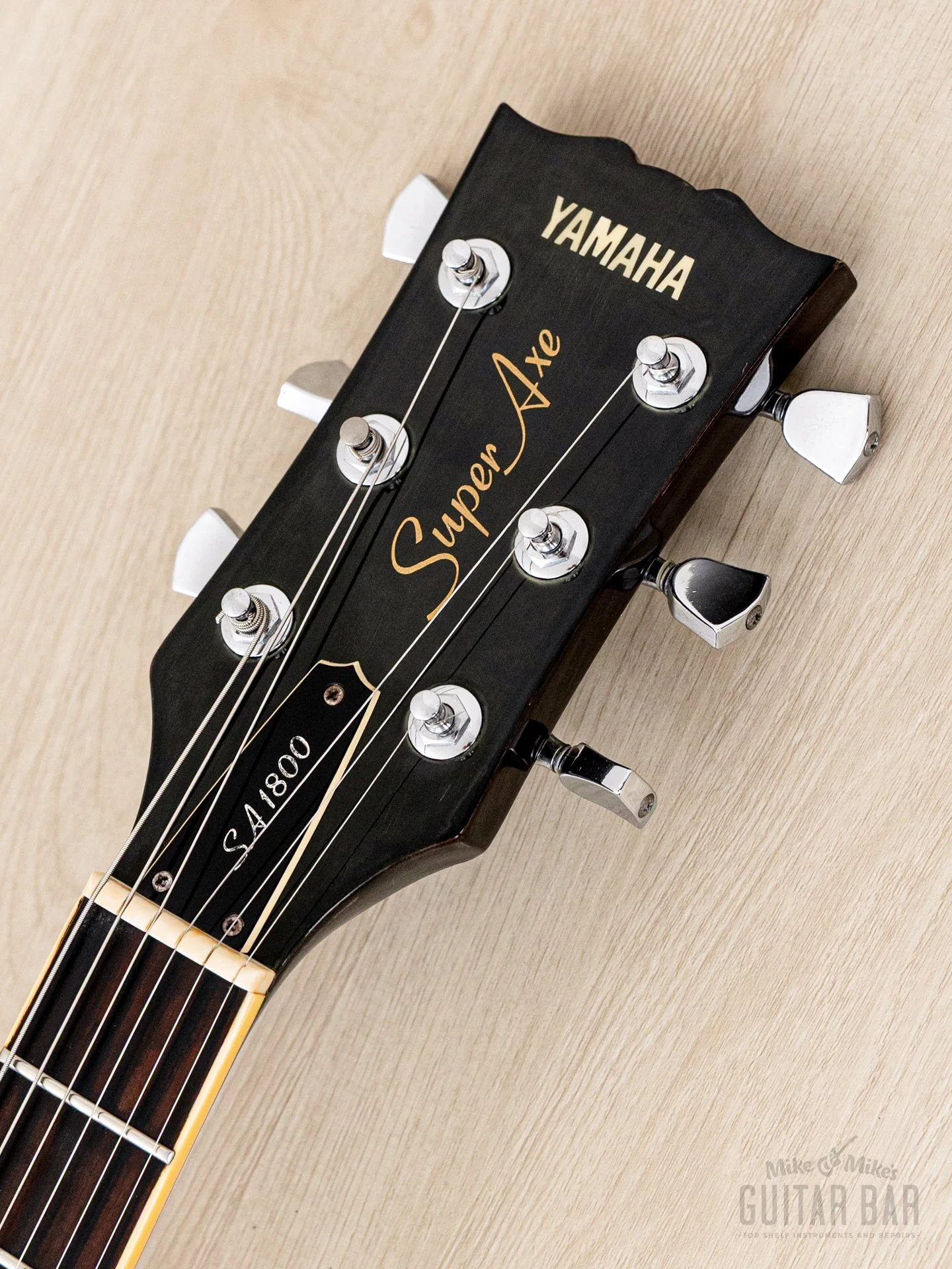1987 Yamaha Super Axe SA-1800 Vintage Carved Top Semi-Hollow Guitar Brown Sunburst w/ Spinex Humbuckers, Case - Image 4