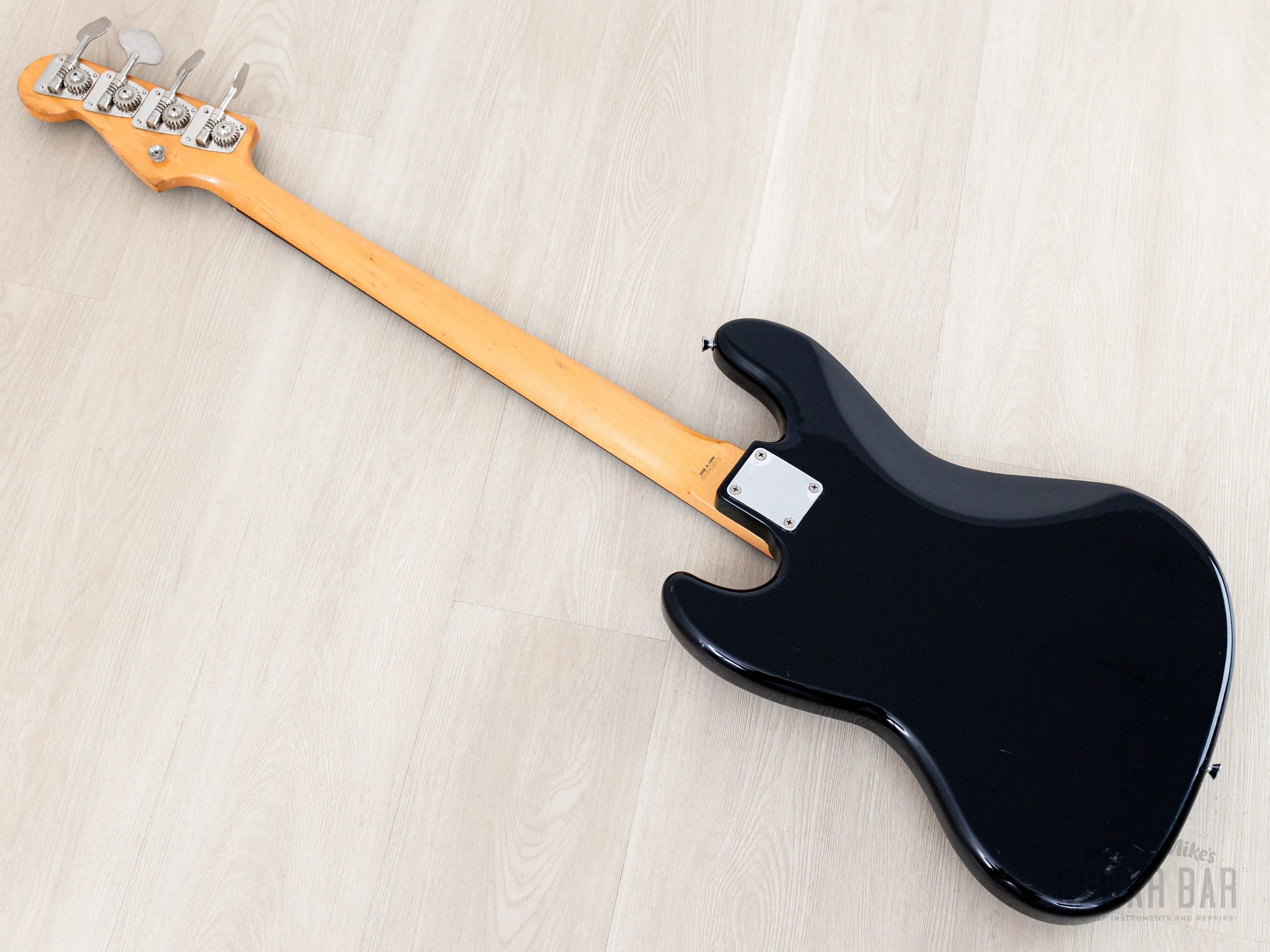 1988 Fender '62 Jazz Bass Fretless Order Made ‘62 JB62FL Black + Headstock w/ American Vintage Pickups, Japan MIJ Fujigen - Image 13